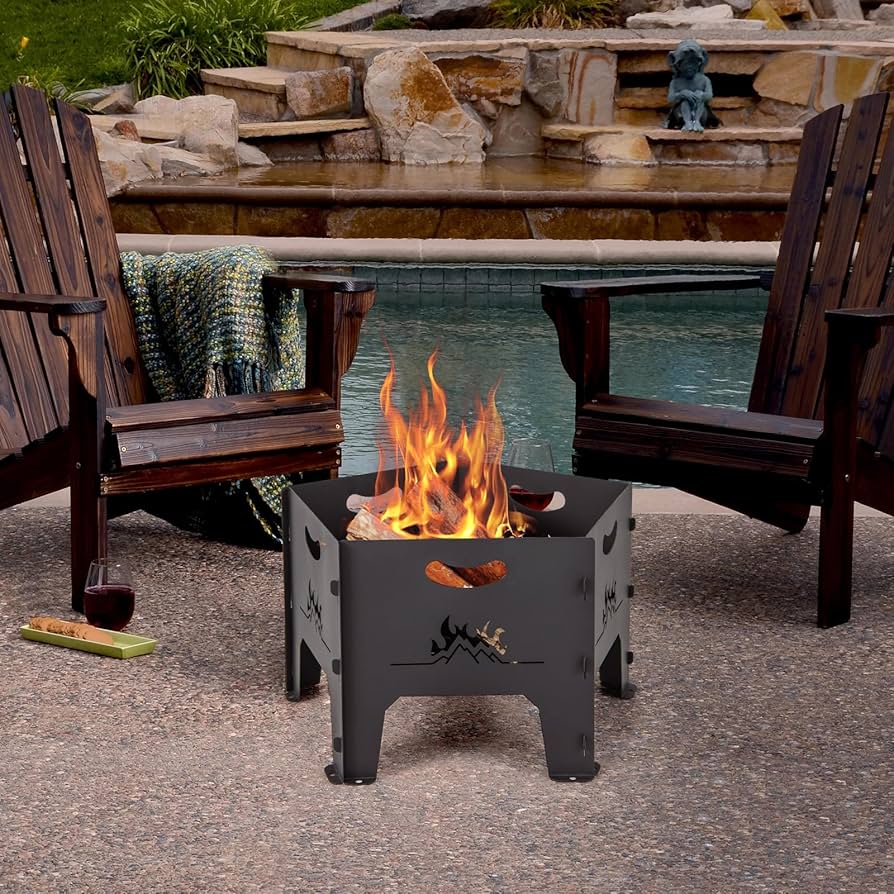 バーベキュー・調理用品 Alpen Outdoors Folding Fire Pit バーベキュー・調理用品 Alpen Outdoors Folding Fire Pit
