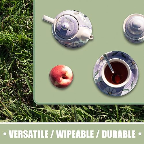 Miniatura 5 de Tapete para salpicaduras de bebé para debajo de la silla alta, tapete de salpicaduras de 51 x 51 pulgadas, para hacer artesmanualidadestiempo de