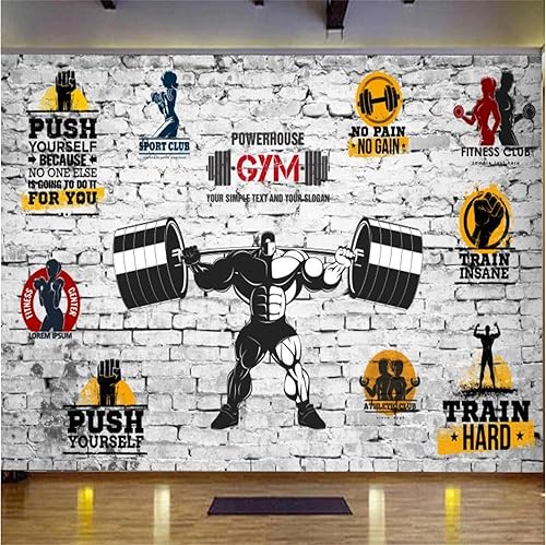 Miniatura 9 de Murales de pared de tamaño personalizado, gimnasio de culturismo Gorilla Fitness, murales de pared autoadhesivos extraíbles para despegar y pegar,