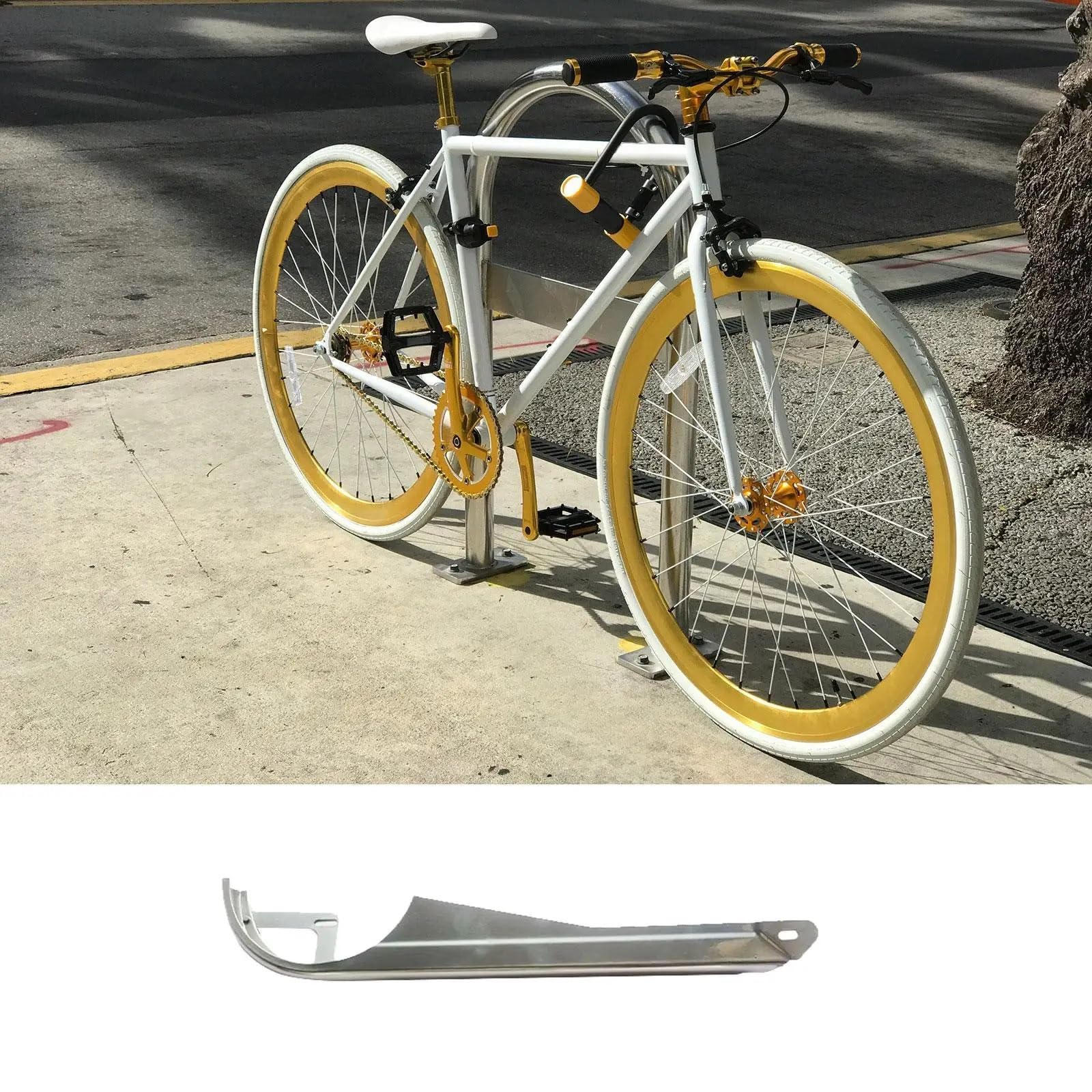 Copricatena Bicicletta Copertura della protezione della catena della bicicletta Robusto metallo resistente all'usura Accessori for la guida leggeri Guscio di protezione for bici facile da installare