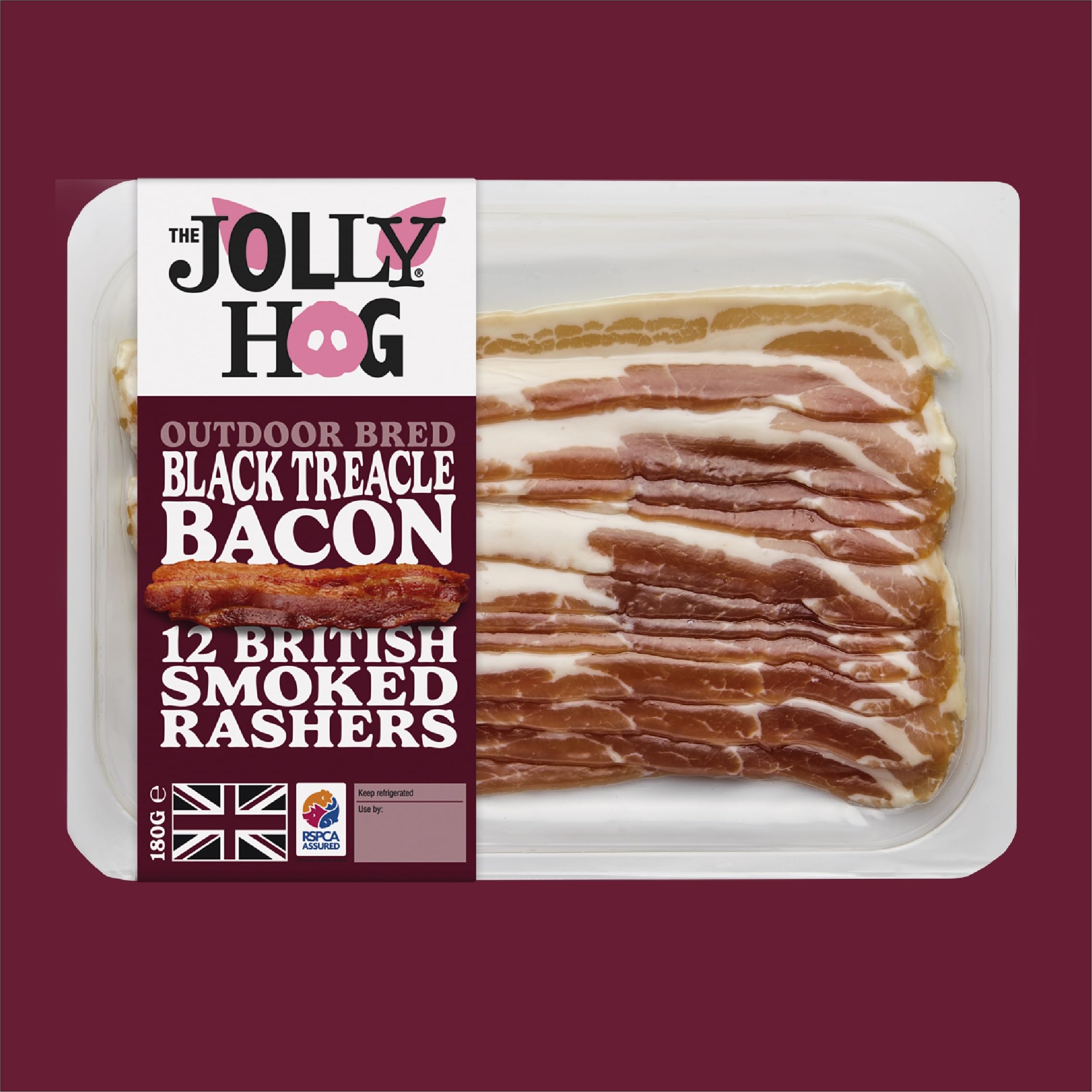 The Jolly Hog Smoked Streaky Bacon, 180g