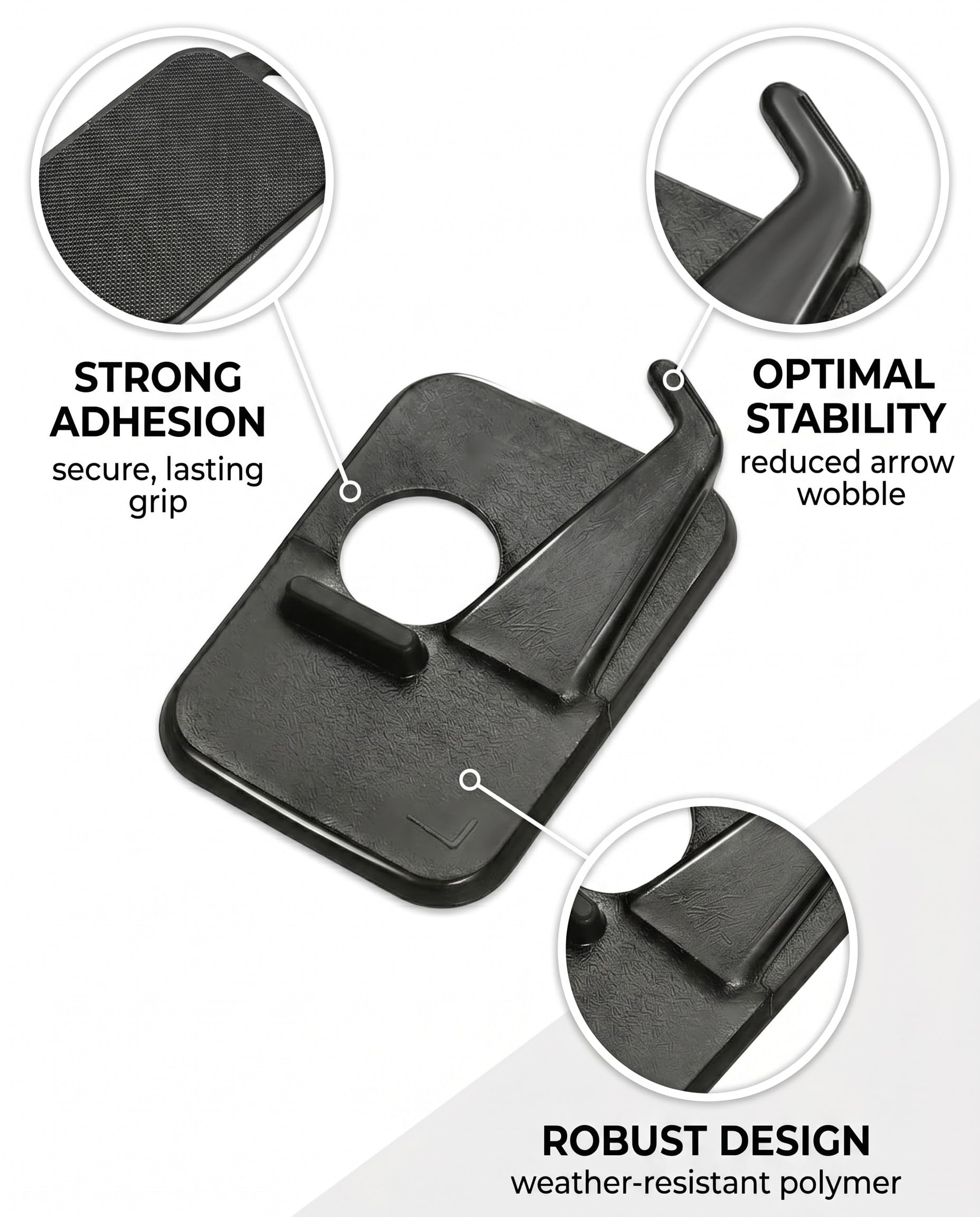 Porte-flèche Auto-adhésif Universel 6 Pièces pour Arc Recourbé & Longbow