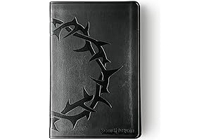 Personalized ESV Bible: Black with Intricate Crown of Thorns Design