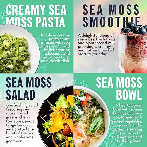 Miniatura 6 de Sea Moss Gel Blue-Spirulina de 16 onzas, fabricado en Estados Unidos, mejora tu salud, masa marina irlandesa cruda artesanal, vitaminas y minerales