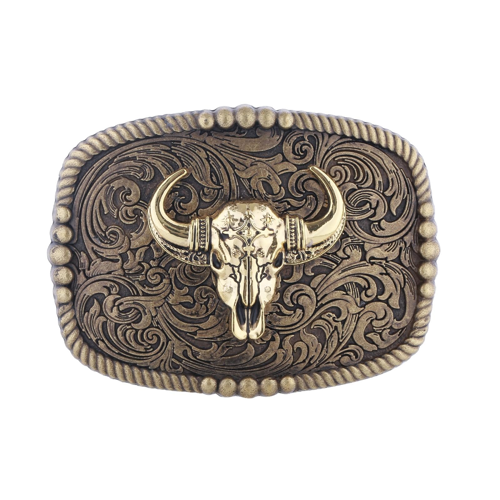 Turquoise Belt Buckle for Men Western Texas Longhorn Bull Rodeo Belt Buckle American Cowboy Chic Gift