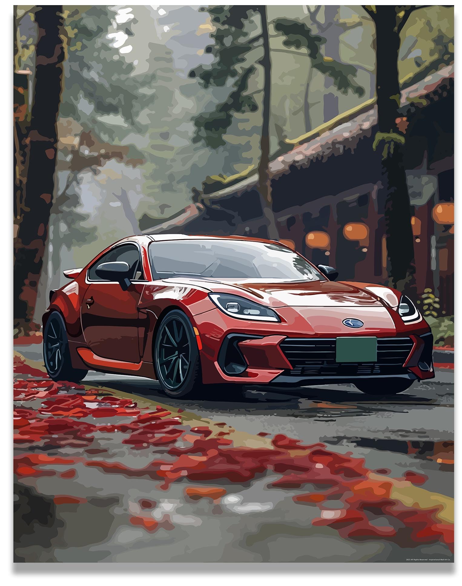 Inspirational Wall Art Co.Inspiring | Subaru BRZ Car Poster - Car Posters for Boys Room - Car Wall Decor - Car Room Decor - Car Posters for Men | 11x14 Inches Unframed