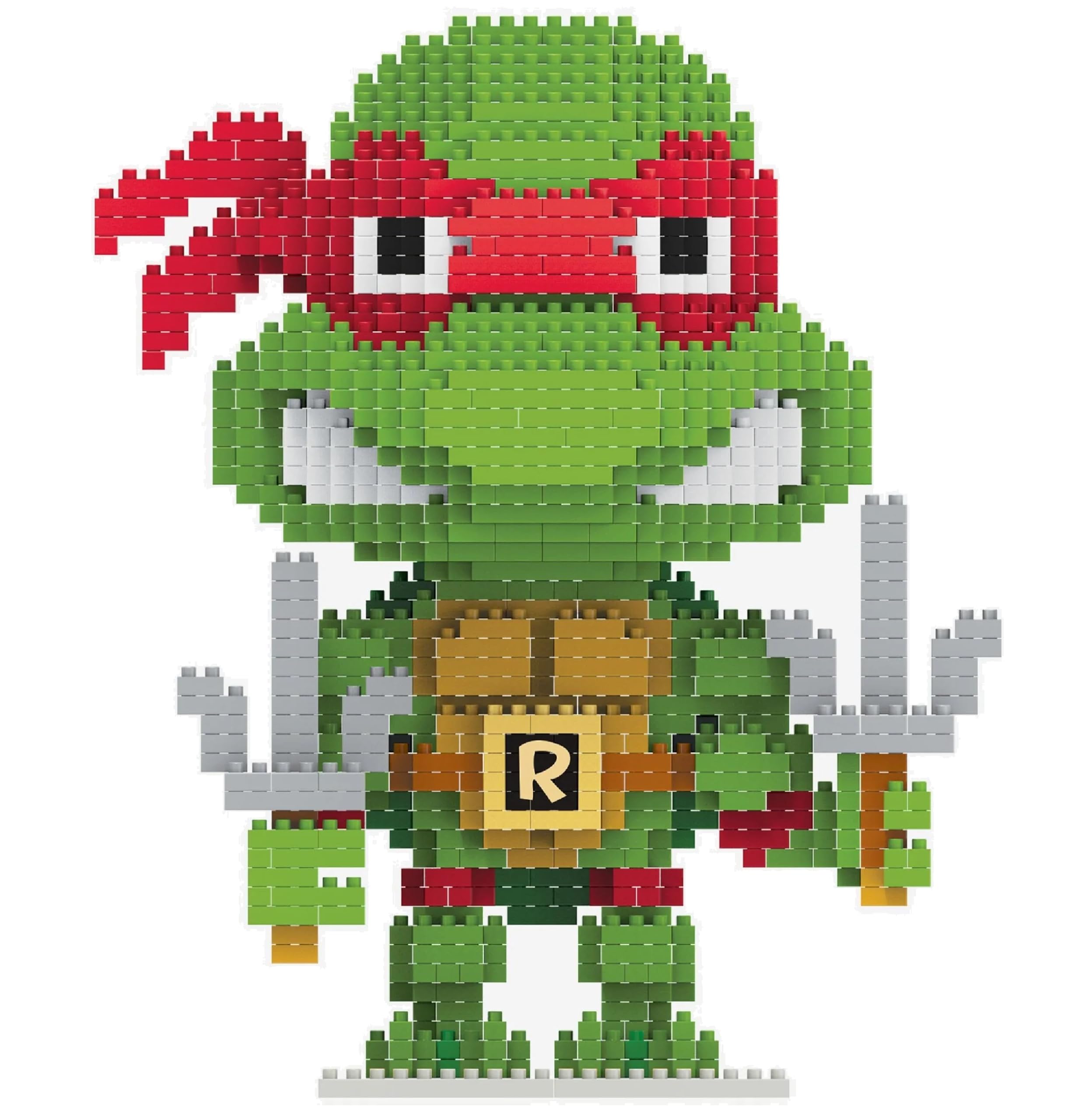 FOCO FOREVER COLLECTIBLES CARTOON TOY RAPHAEL NINJA TURTLES NICKELODEON CHARACTER BRXLZ MINI BRICKS
