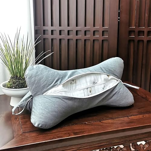Miniatura 3 de Almohadas cervicales y cervicales con forma de hueso de perro con funda extraíble lavable con bucles en cualquier extremo para automóvil, autobús