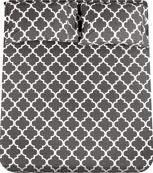 Utopia Bedding Printed Queen Sheet Set 1 Fitted Sheet, 1 Flat Sheet