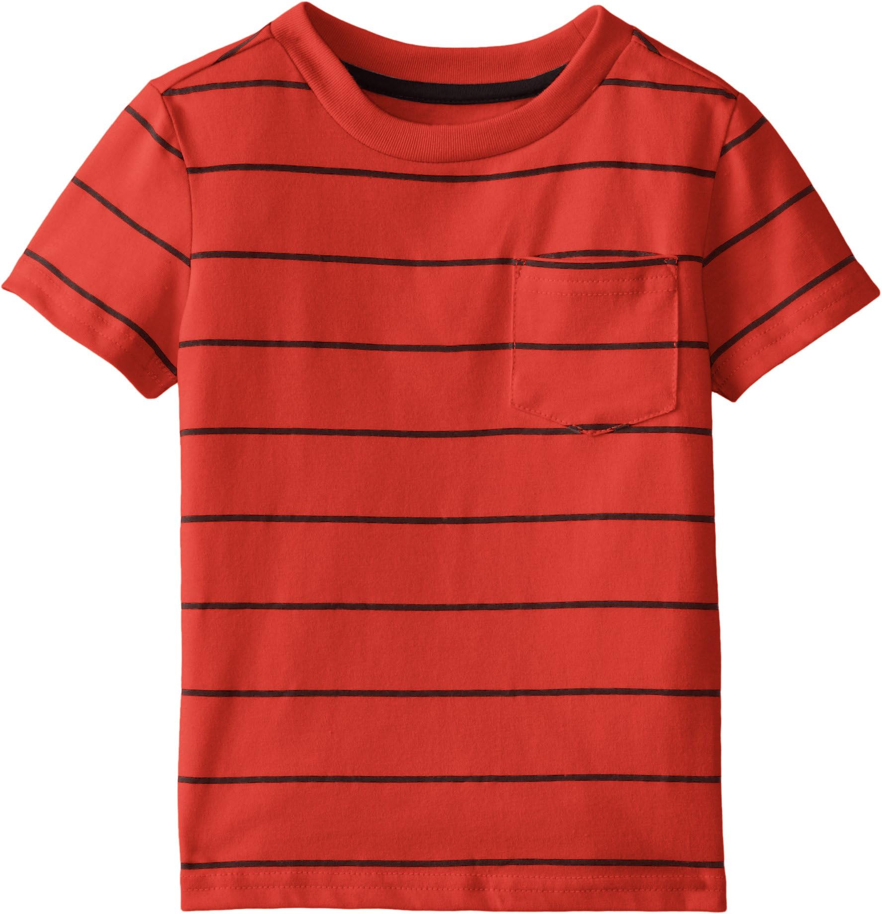 Kidtopia Little Boys' Short Sleeve Cotton Poly Jersey Tee with Pocket