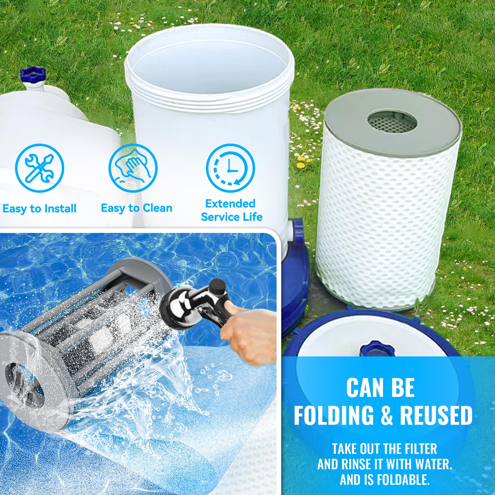 Reusable Pool Filter Cartridges - Save Money! -5