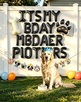 Black Dog Birthday Party Decorations Its My Bday Mother Puppers Balloons