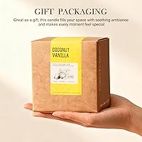 Vista 8 de Velas de vainilla de coco – Velas de soja natural de 9 onzas para el hogar, cera de soja de larga duración, juego de velas de aromaterapia