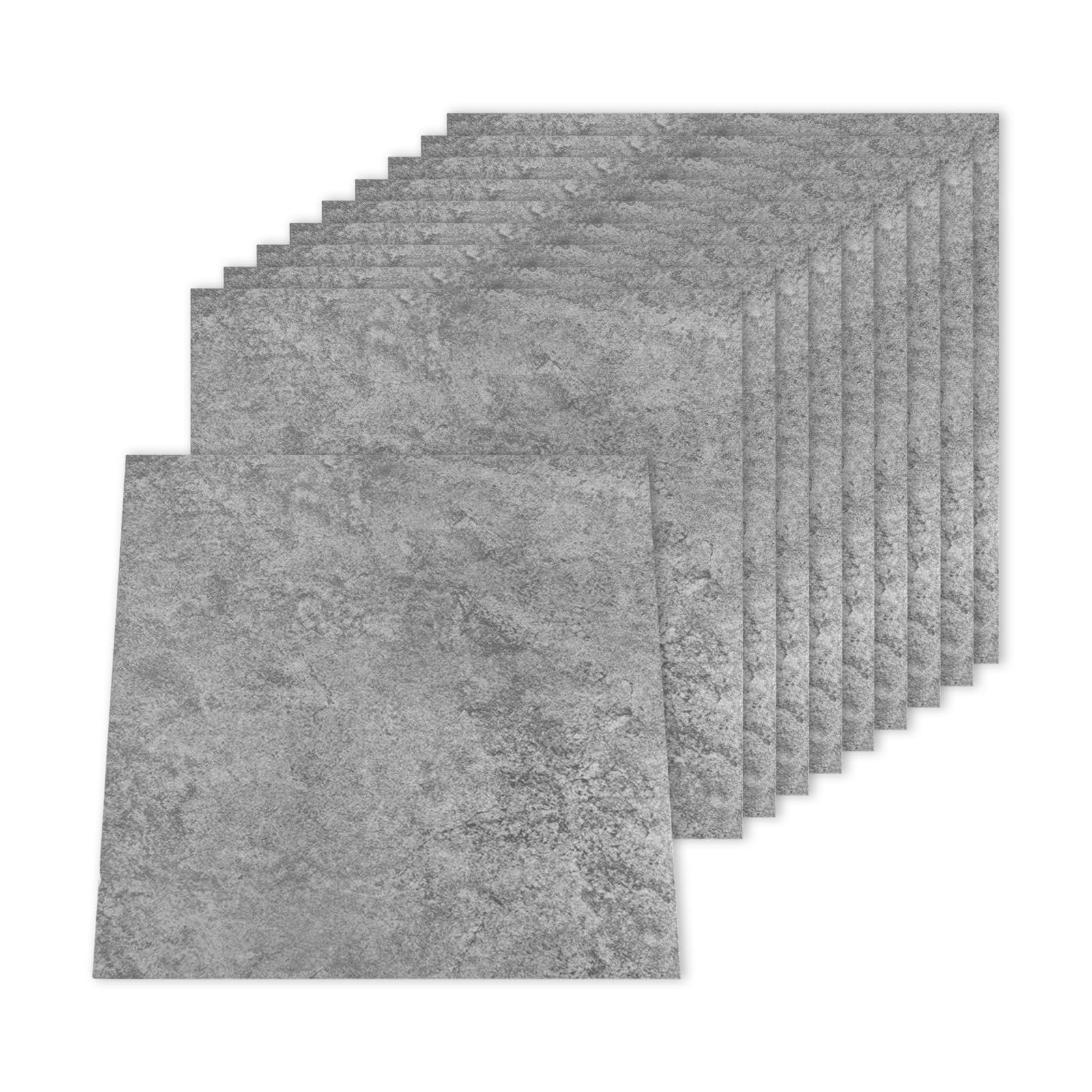 YUTRONE 30Pcs Floor Tiles Self Adhesive 30x 30cm Grey Marble Effect Peel and Stick Floor Tiles, Waterproof Flooring Stick On Tile for Kitchen Bathroom Living Room