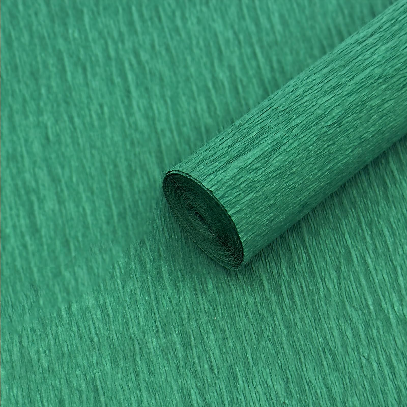 Dark Green Crepe Paper Roll (17Inch x 8.2Ft/2Rolls) Heavy Papel Crepe Set