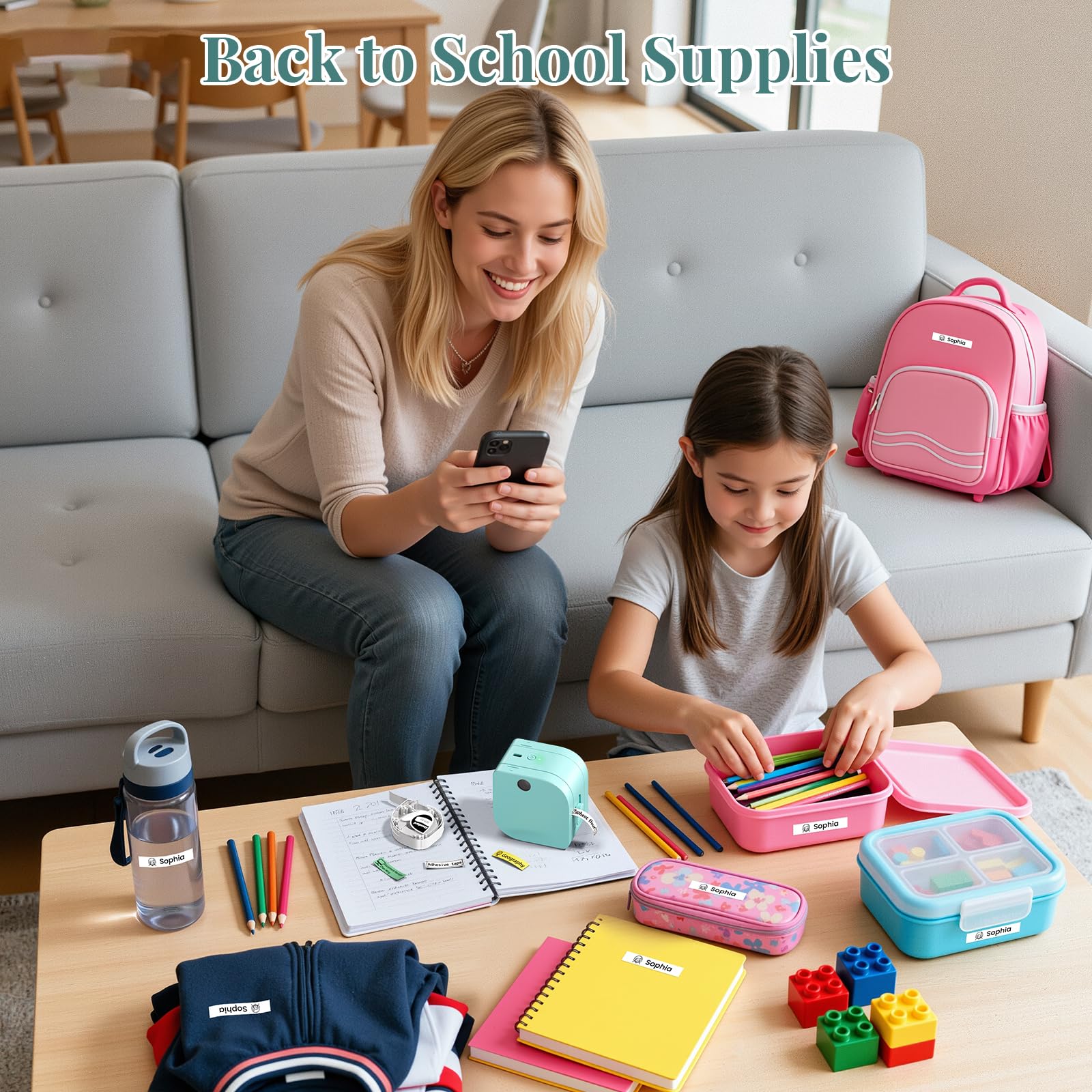 Etichettatrice Bluetooth P12 con nastro, piccola stampante portatile a nastro a trasferimento termico, etichettatrice per modelli multipli per confezioni regalo per casa, ufficio, scuola