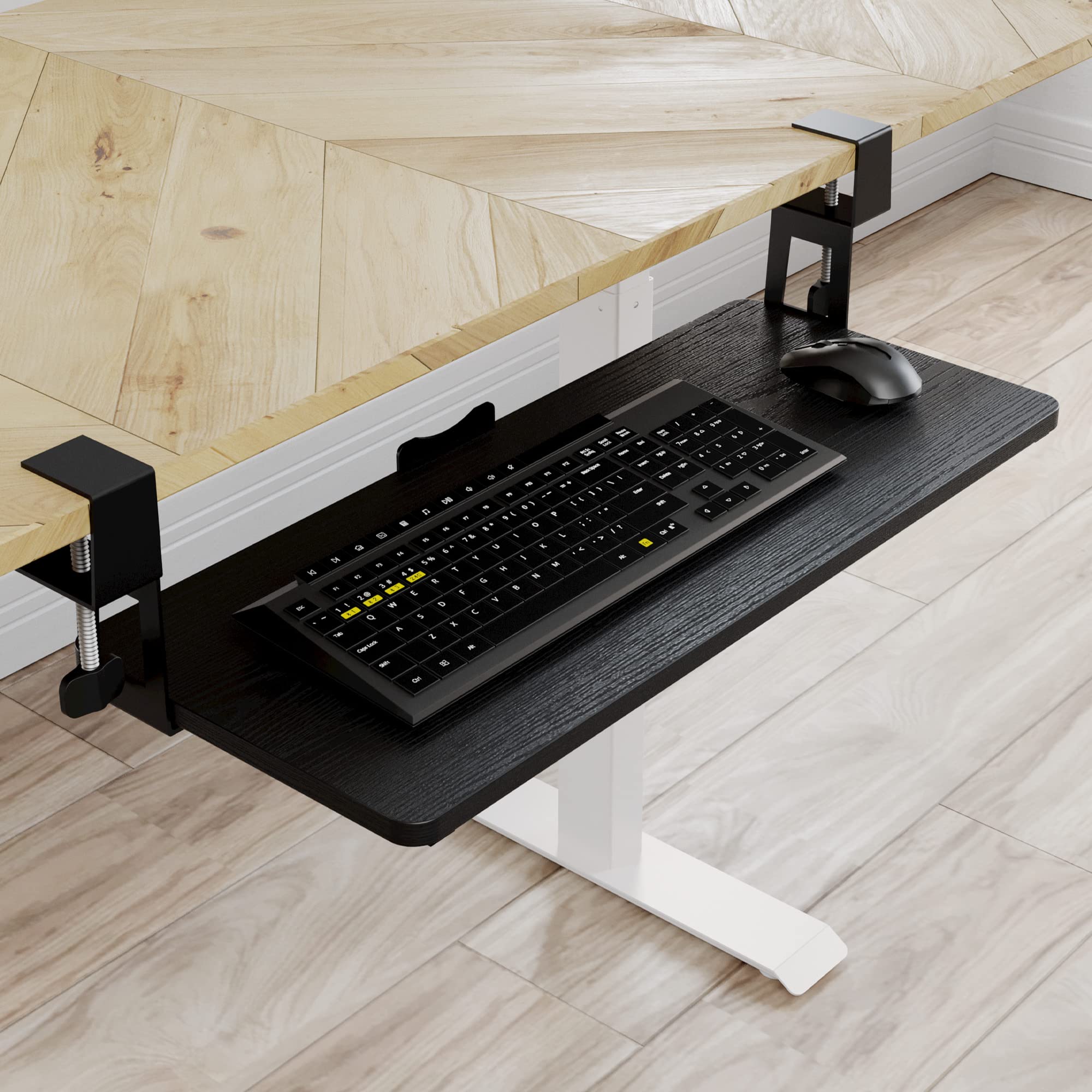 Buy AWPFY Large Keyboard Tray Under Desk Pull Out with Sturdy C Clamp