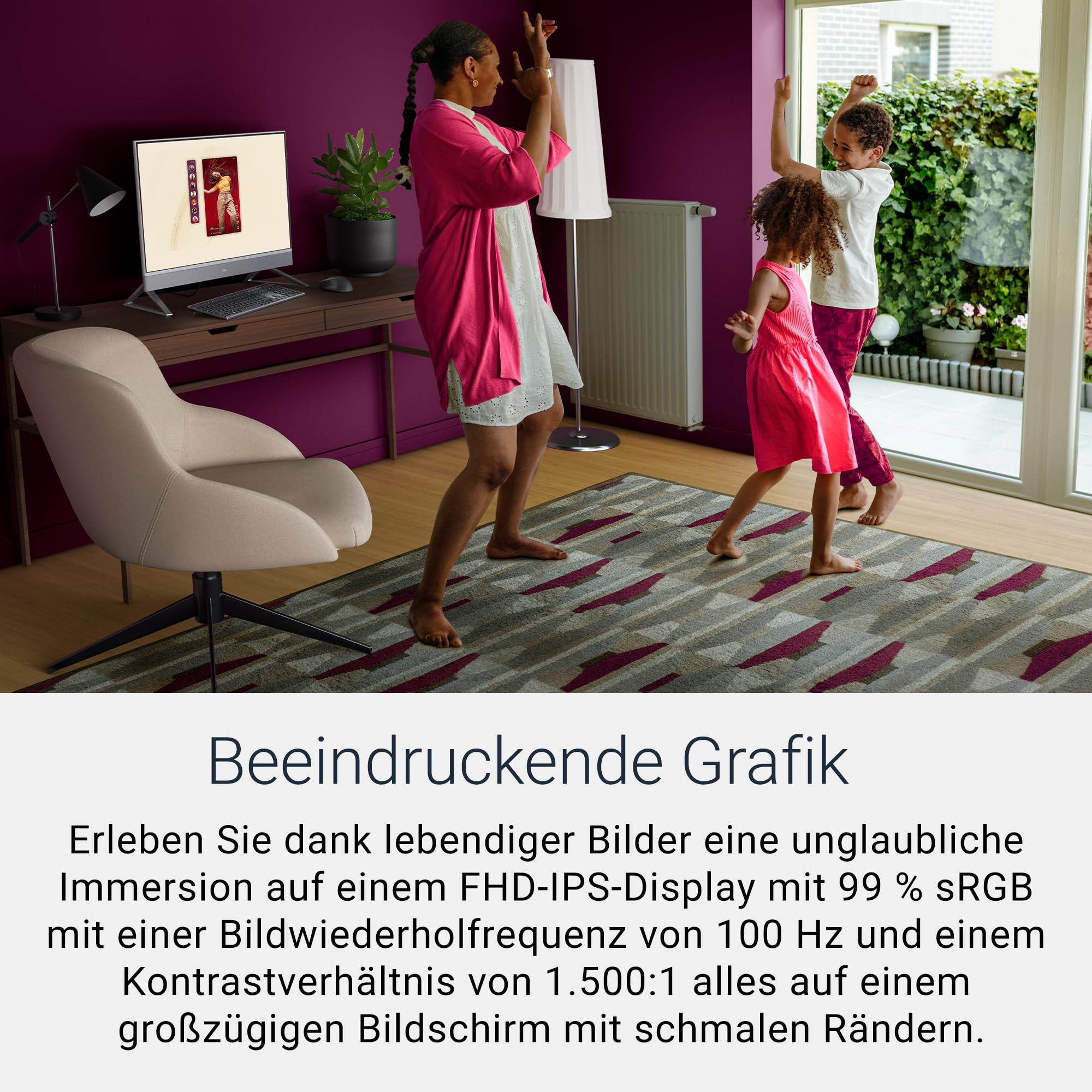 Dell 27 All-in-One Desktop EC27250 – 27" FHD Display, Intel Core 7 Series 1 Prozessor, Intel Grafik, 16 GB RAM, 1 TB SSD, Windows 11 Home, QWERTZ Dell Pro Wireless Tastatur & Maus – Silber