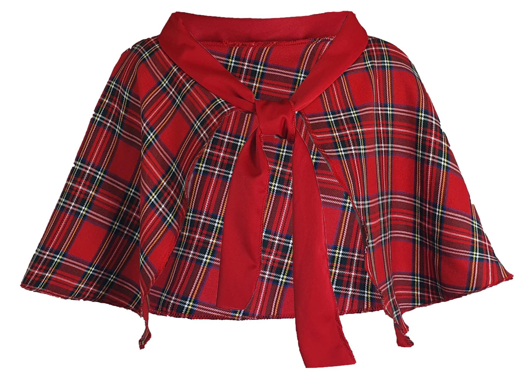 The Dragons Den Women's Multicoloured Adults Royal Stewart Traditonal Tartan Shawl Burns Night Hogmanay Scotland Fancy Dress Cape