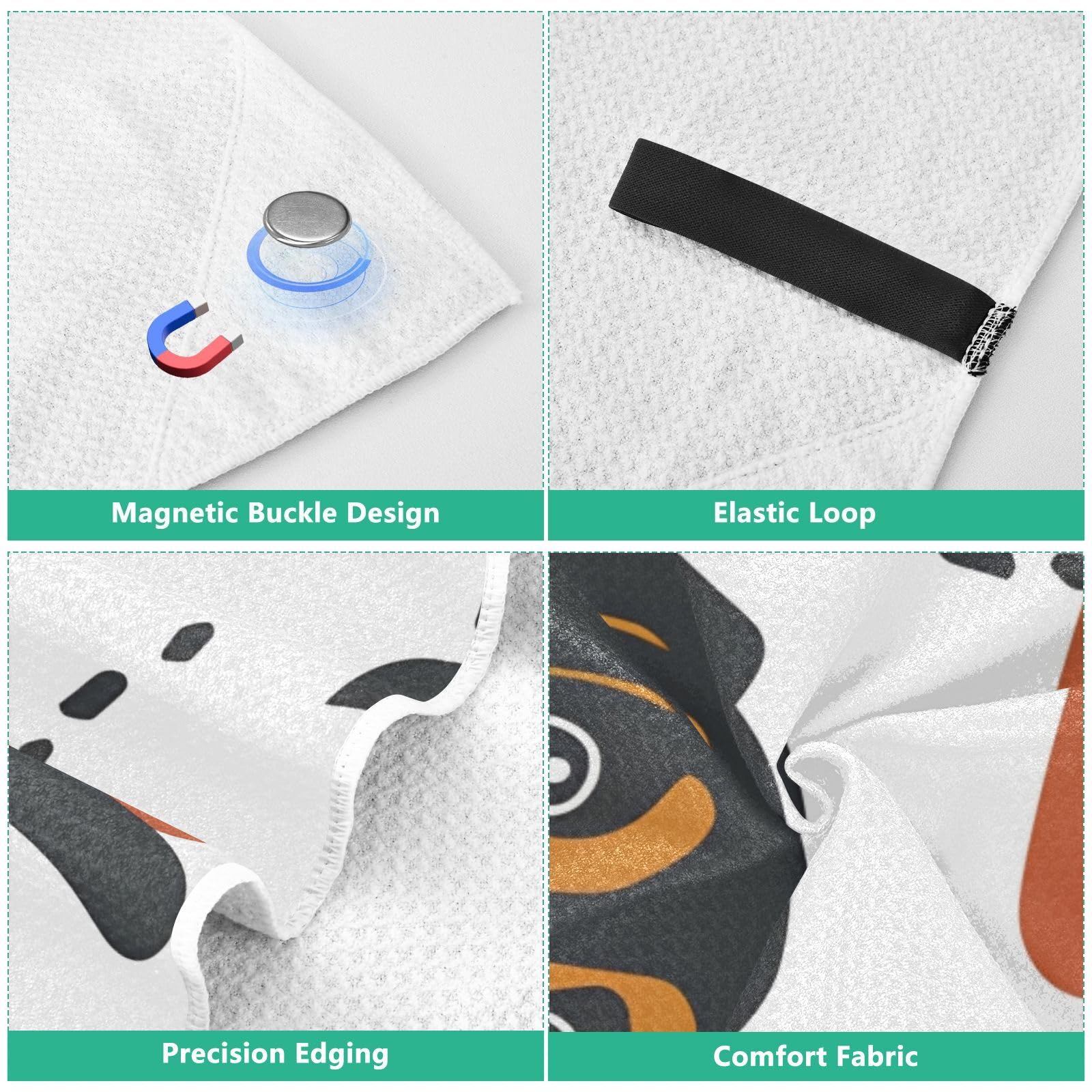 Toallas de playa grandes con bolsas de malla para adultos, bonita y simple toalla de baño de perro salchicha con cierre magnético, toalla absorbente de secado rápido para piscina, camping y