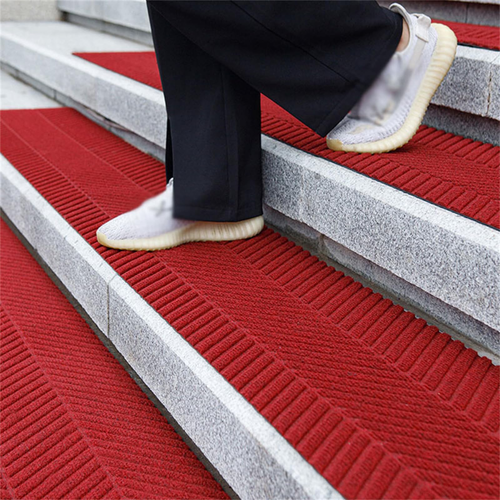 JYABSLNAJ 1PCS Non Slip Stair Treads, Tread, Traction Hardwood Strips(Red,38x460cm)