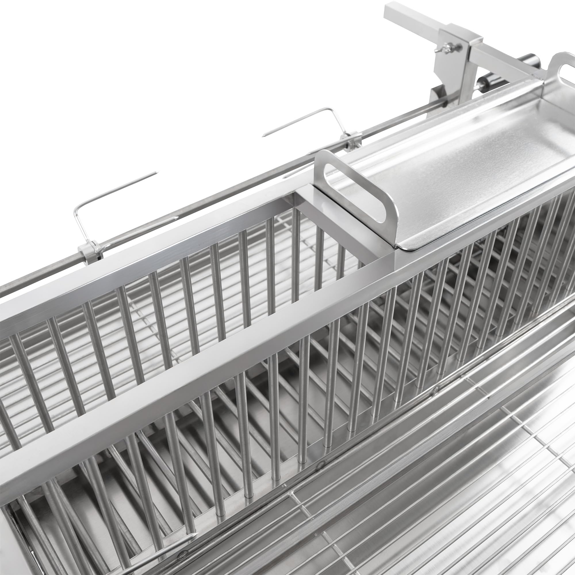 BBQ-Toro Edelstahl Doppel Spießgrill mit Motor | Vertikalgrill mit zwei Grillspießen, Hähnchengrill | Spießbratengrill, Elektrischer Drehspieß Grill | Rotisserie Grill, Drehspießröster