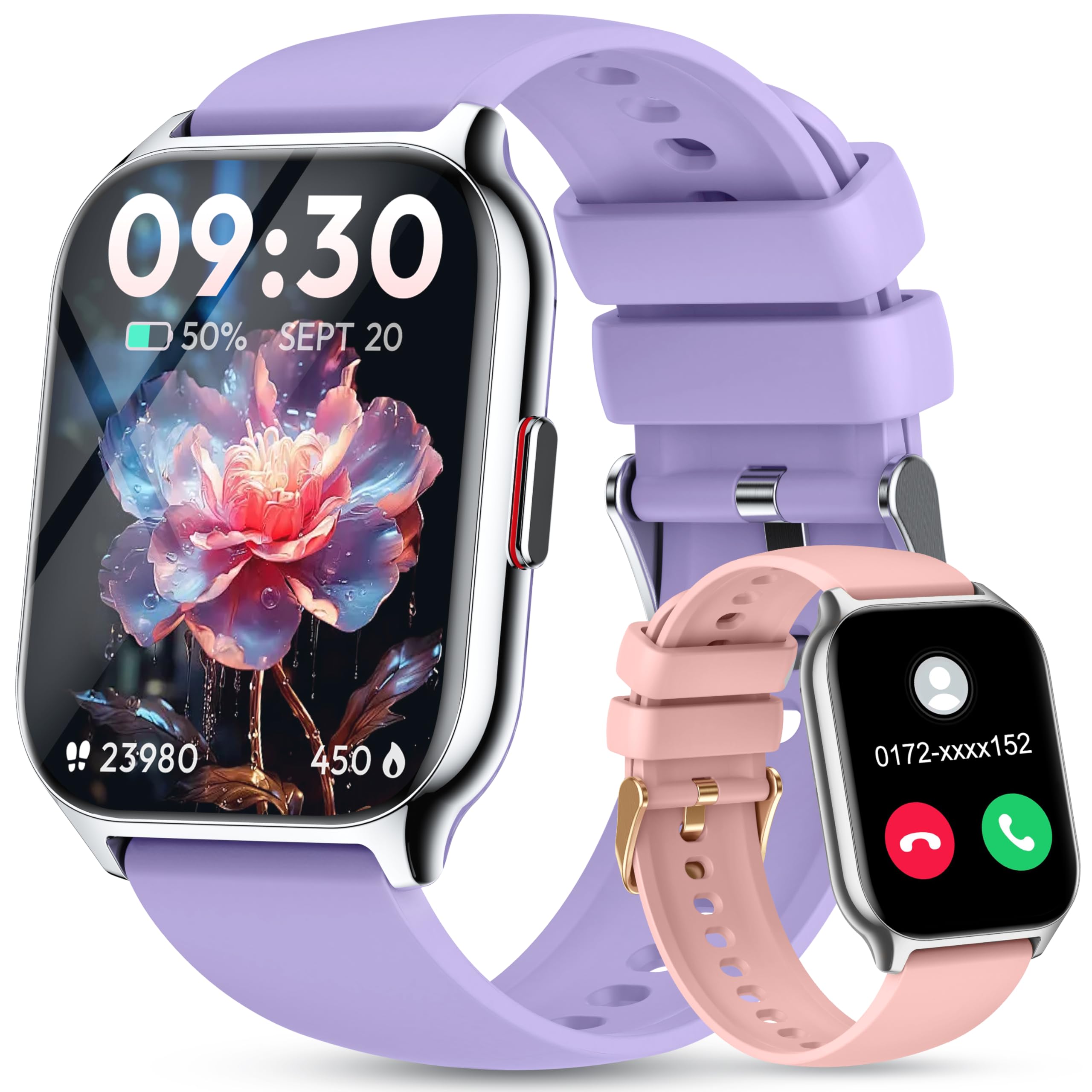 ZOSKVEE Smart Watch 45mm for Women Men(Dial/Answer Calls), 2.0" Fitness Tracker Watch with Heart Rate/Blood Pressure/Blood Oxygen Monitor for Android iOS