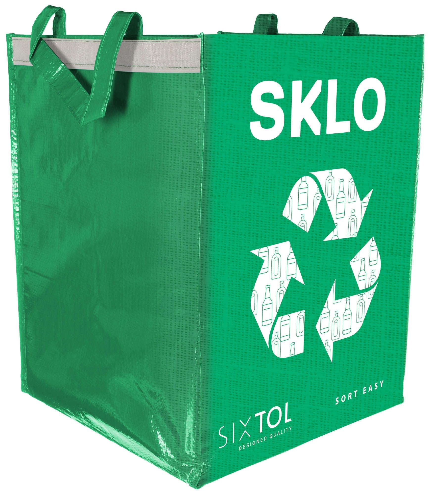 SIXTOL Sort Easy Practical Set with Colour-Coded Bags for Assorted, 36 L Glass