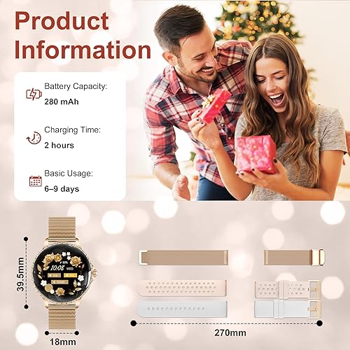 Miniatura 3 de Smart Watch for Women,Fashion Activity Trackers with Bluetooth Call AnswerDial, 120+Sport Modes Waterproof Fitness Watch, Women's Smartwatch for