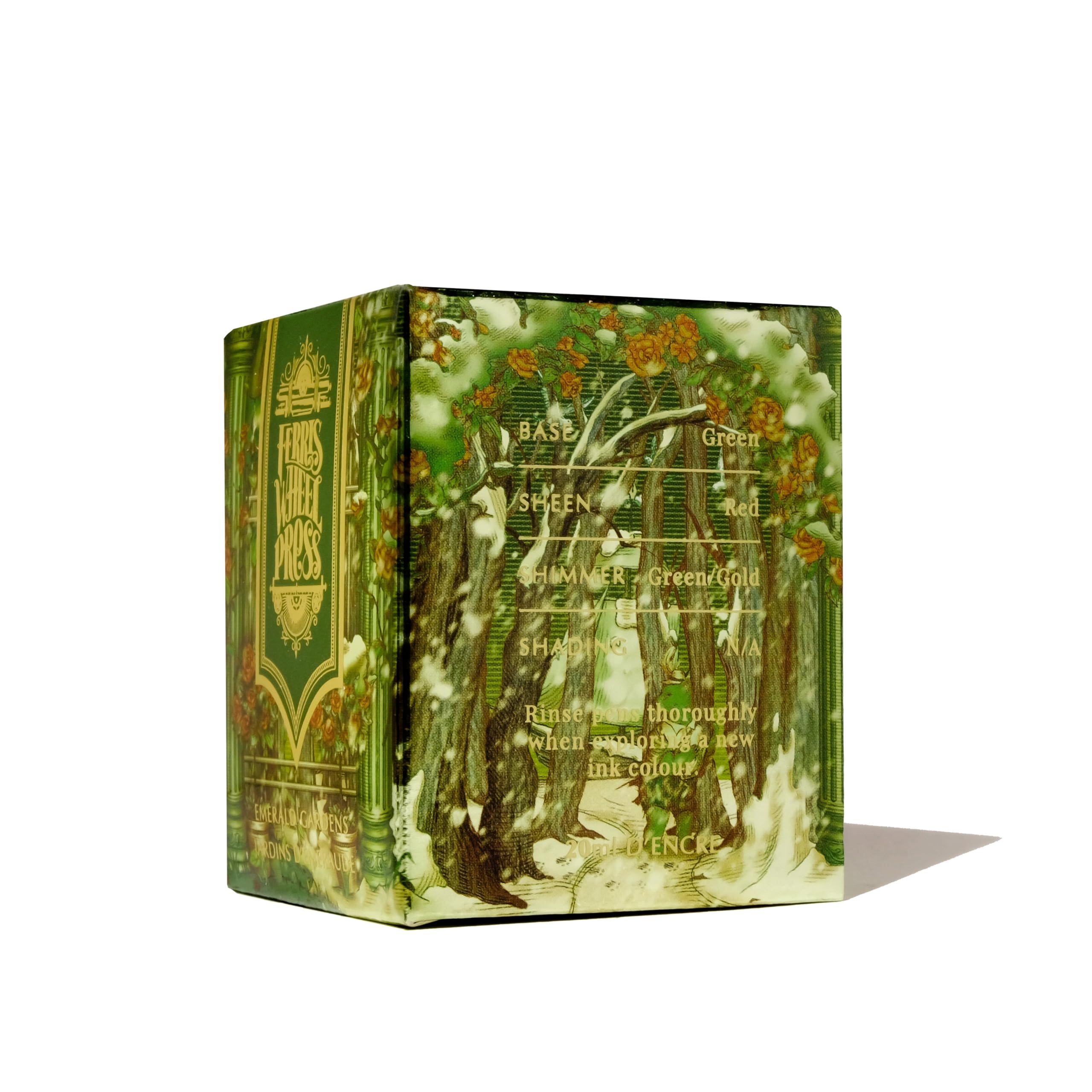 Ferris Wheel Press Fountain Pen Ink, FerriTales Collection, Leaf Green with Duochrome Green,Gold Shimmer,20ml - Image 4