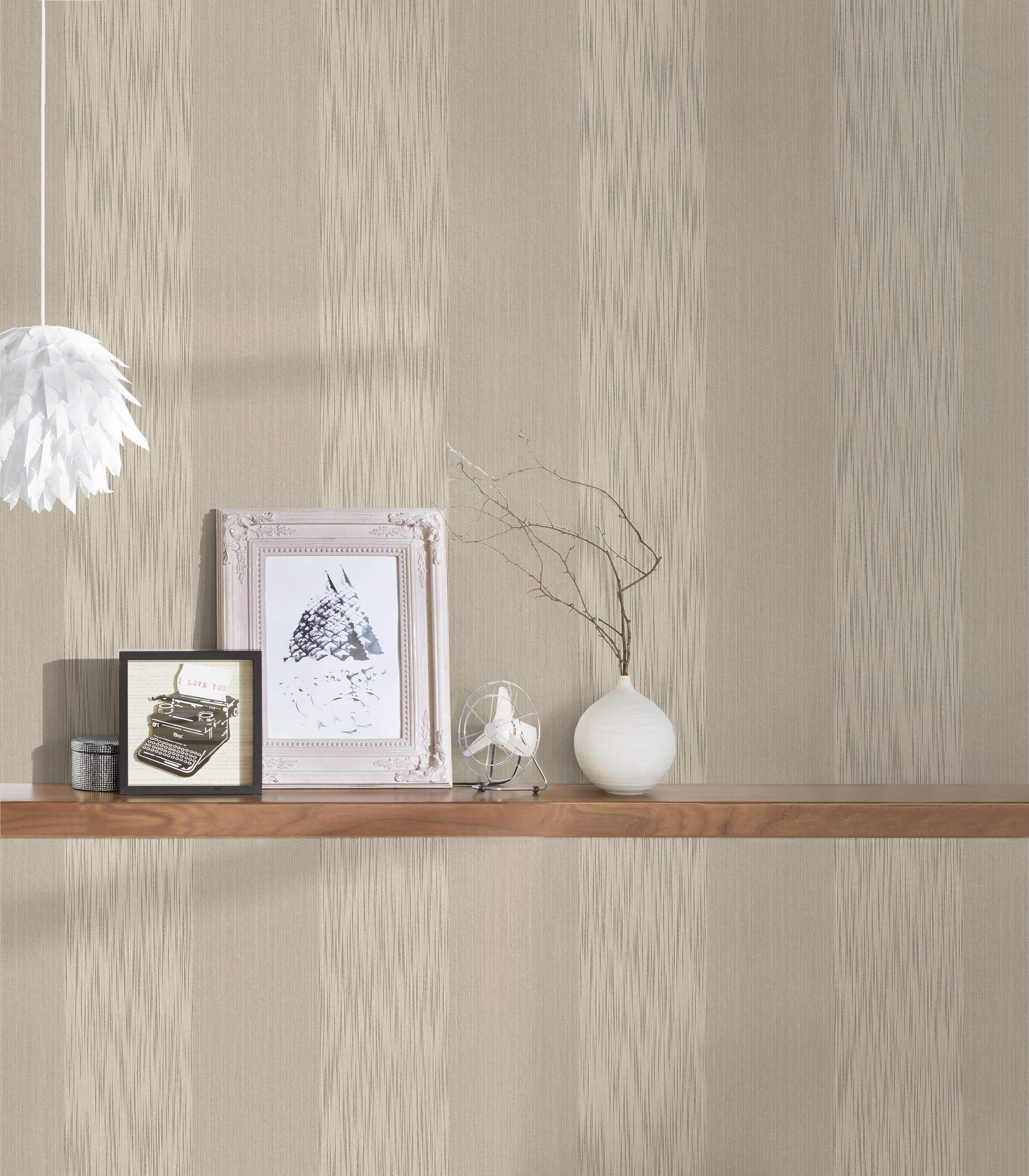 A.S. Création Architects Paper Textiltapete Tessuto Tapete mit Blockstreifen 10,05 m x 0,53 m beige Made in Germany 956606 95660-6