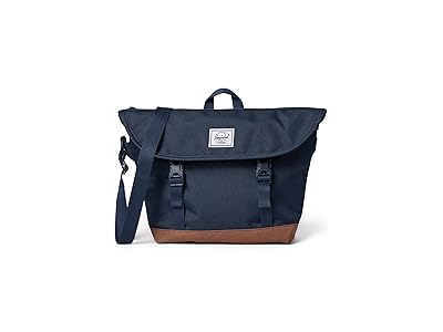 Herschel Supply Co. Cove Small Messenger Weekender/Overnight Luggage Navy/Saddle Brown, Synthetic