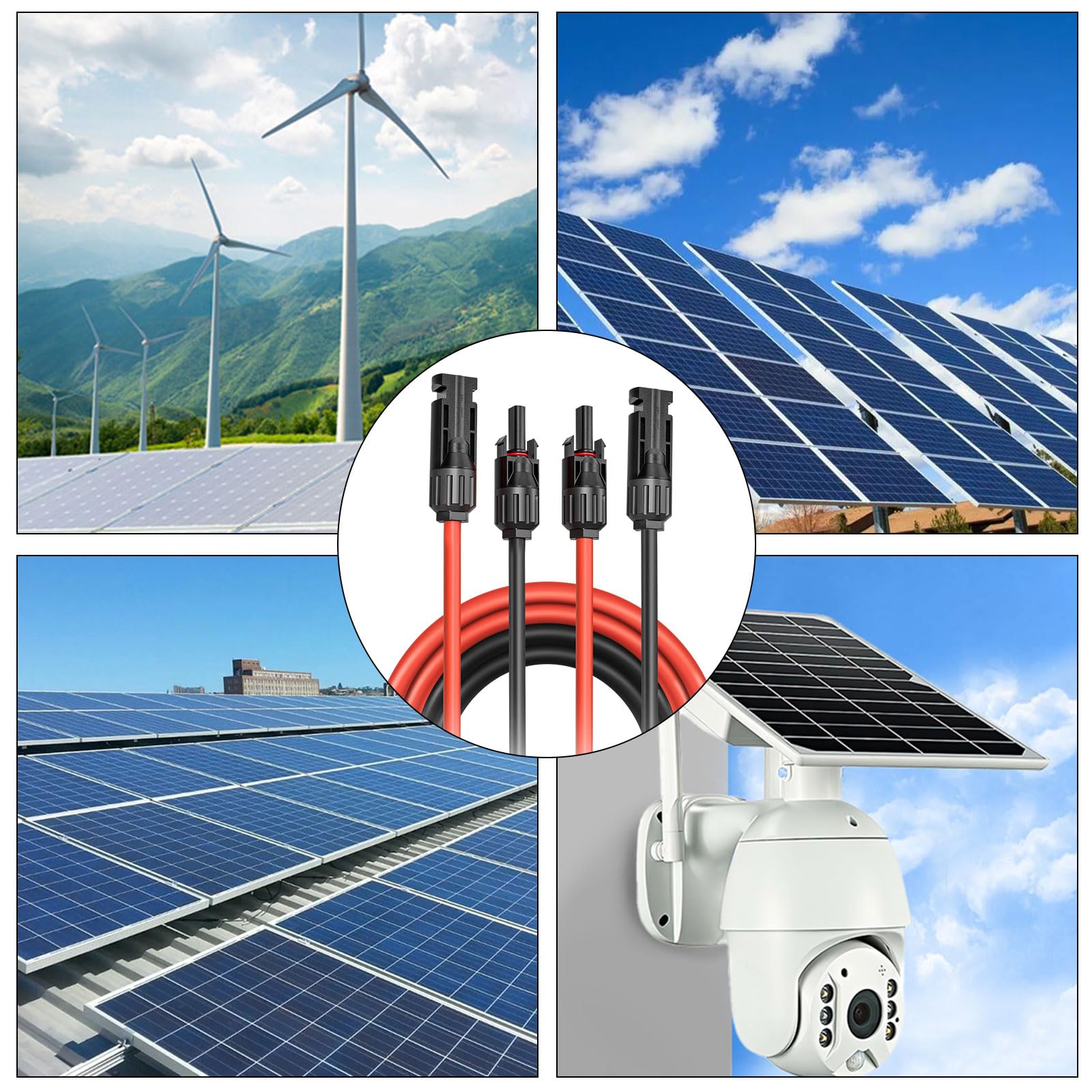 Solarkabel Verlängerung,4mm² 1/2/3/5/10m Solarkabel Verlängerung,Photovoltaik Solarkabel,Verbindungskabel Solarstecker,IP67 wasserdichtem Stecker (4 mm²/20 m)