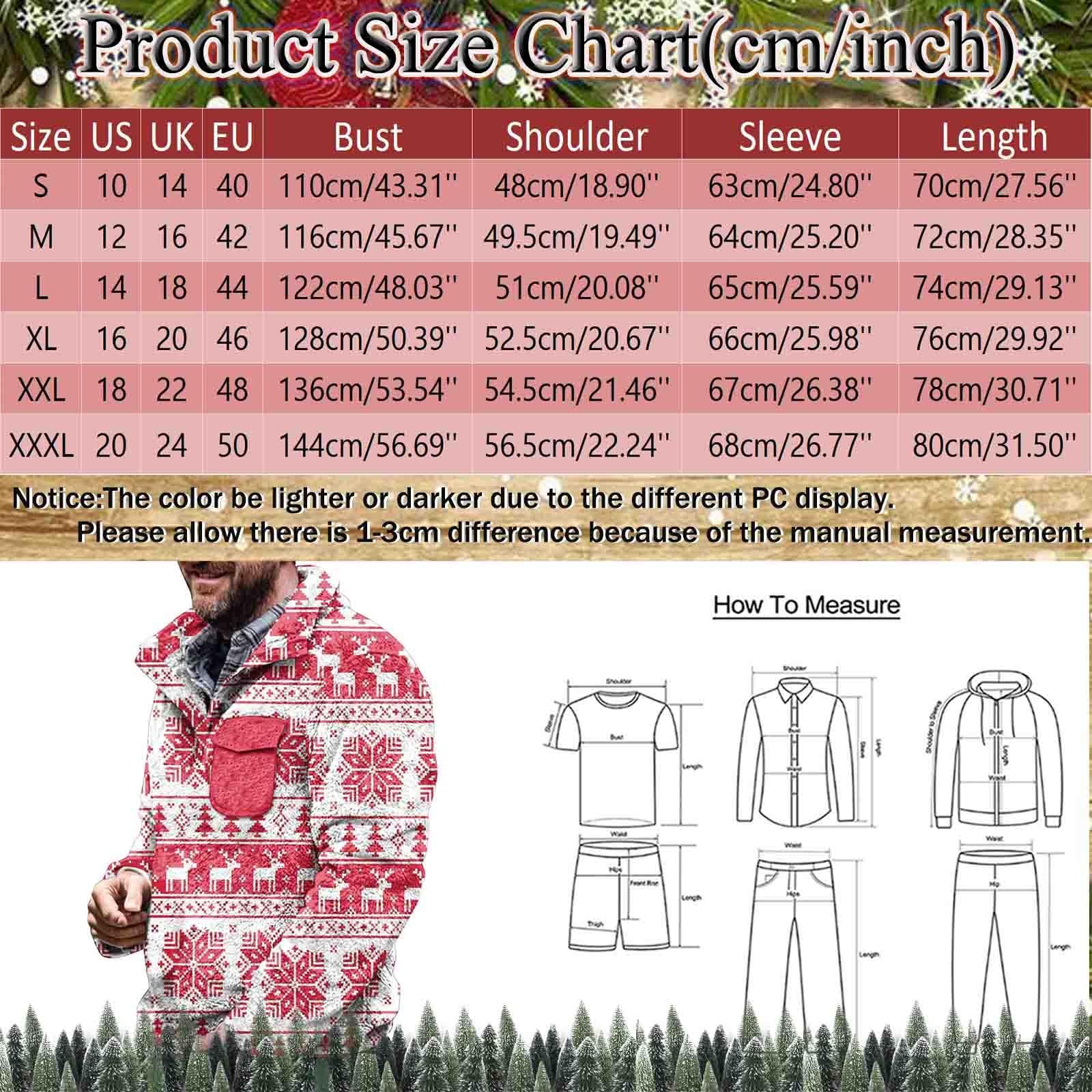 Generisch Jersey de Navidad para hombre, cuello redondo, camiseta de manga larga, Navidad, informal, suéter de invierno, cálido, diseño navideño feo