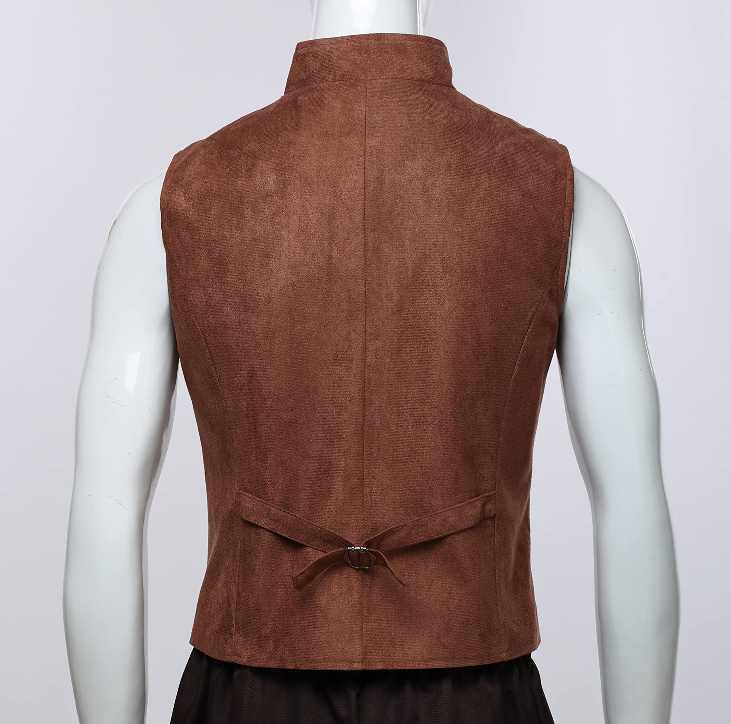 BPURB Chalecos de traje victoriano steampunk con doble botonadura gótica