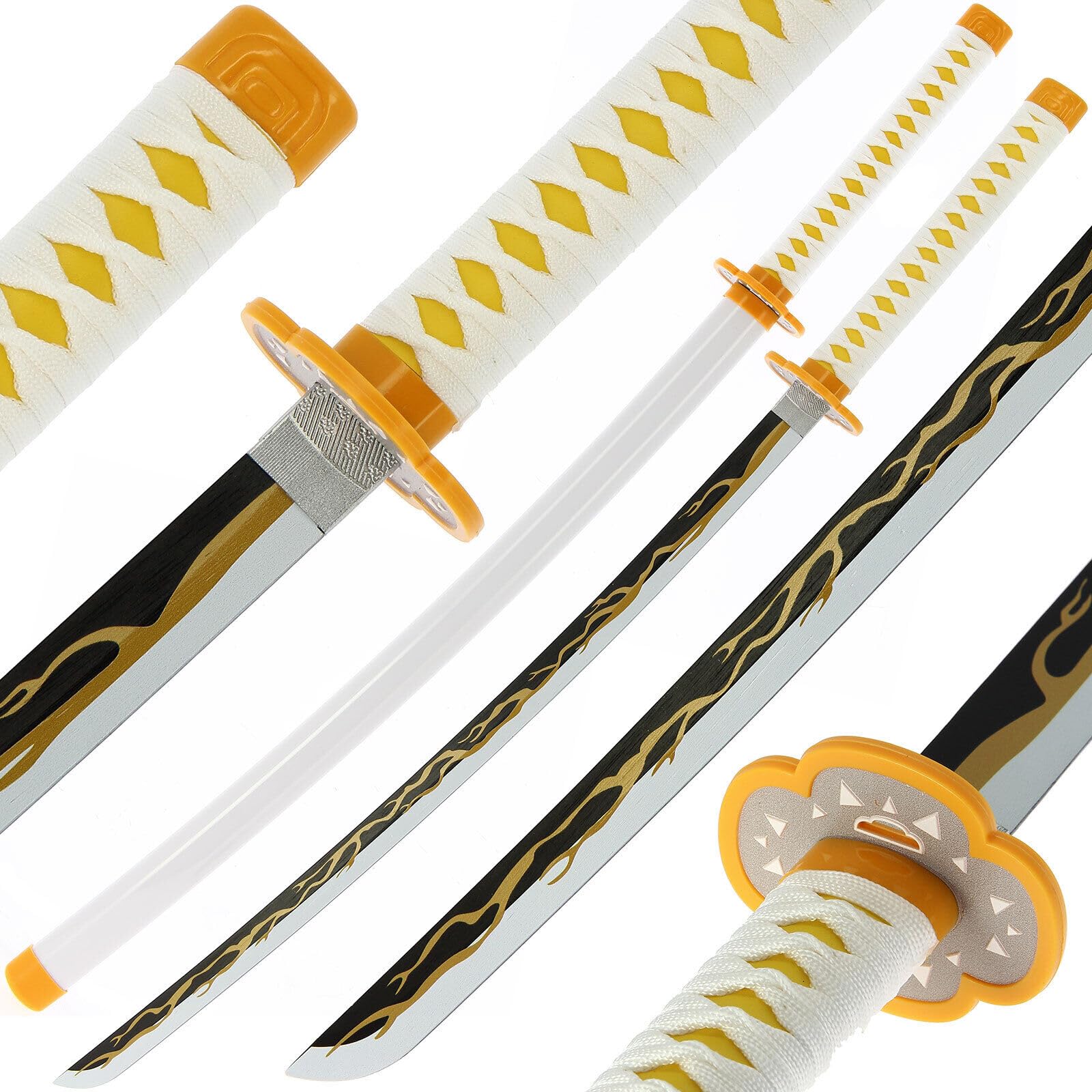 Bamboo Handmade Anime Katana – 100cm Wooden Blunt Sword Prop with Sheath – Safe Cosplay Inspired Replica Toy for Collectors & Roleplay Zens Sword — image 1