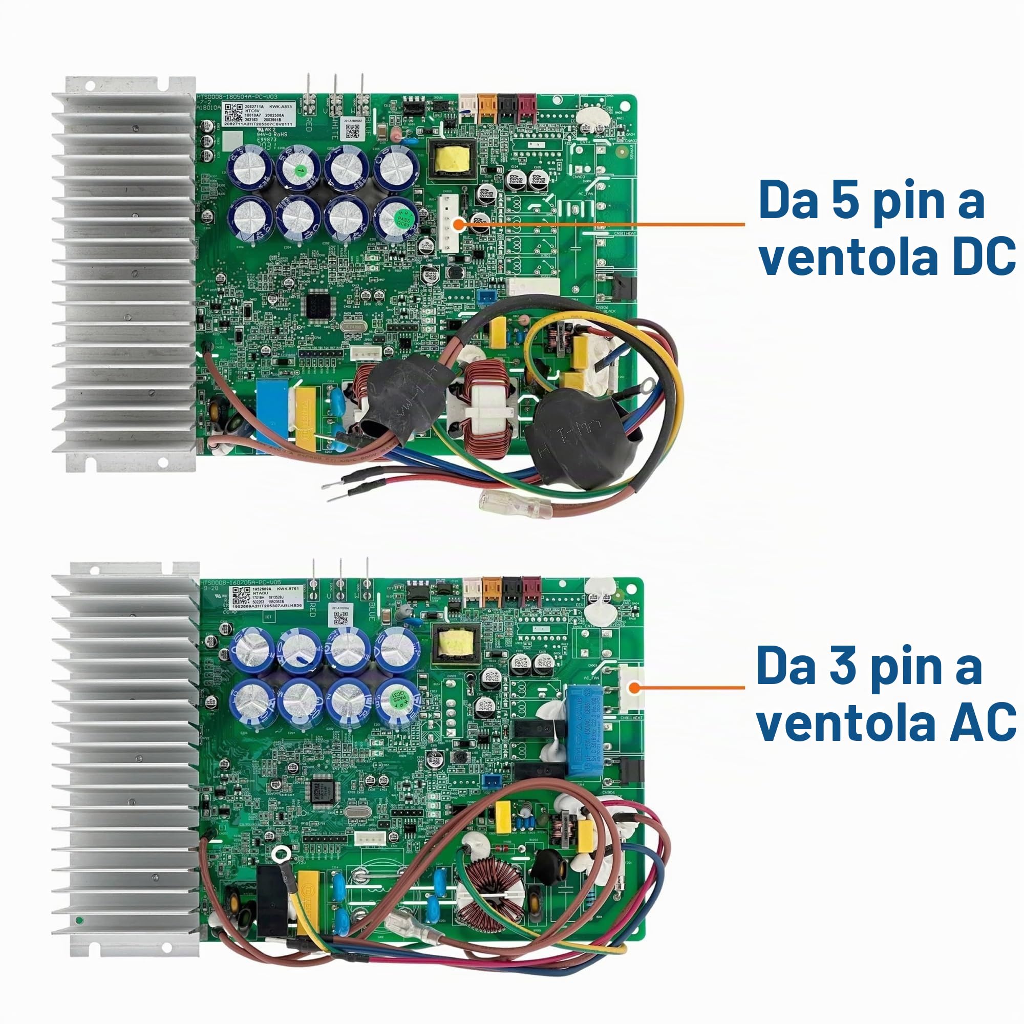 Scheda Di Controllo Inverter For Unità Esterna Del Condizionatore D'aria, Compatibile Con Hisense, Compatibile Con Whirlpool, PCB-HTSD008-160705A-PC-V05/HTSD008-180504A-PC-V03(5Pin DC Fan Inverter)