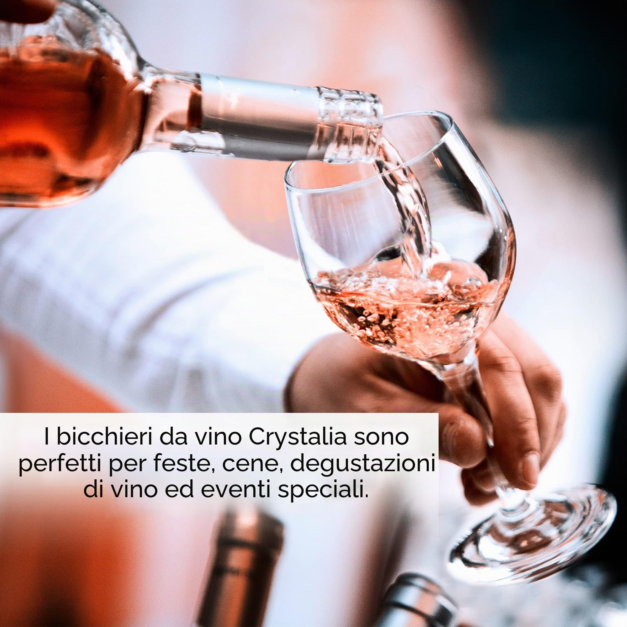 CRYSTALIA Premium Calici da Vino Rosso Set di 4, 365ml 100% SENZA PIOMBO & CADMIO Lavabile in Lavastoviglie, Bicchiere da Vino a Stelo Corto per la Ristorante, Casa e Feste, Red Wine Glasses