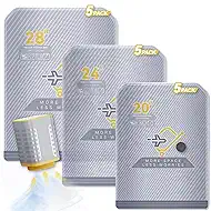 Rechargeable 15-Pack Travel Storage Bags Set with Wireless Pump - Portable Space Saver Bags, Fast 3-Second Vacuum, Type-C Charging, 3 Sizes (15-Pack)