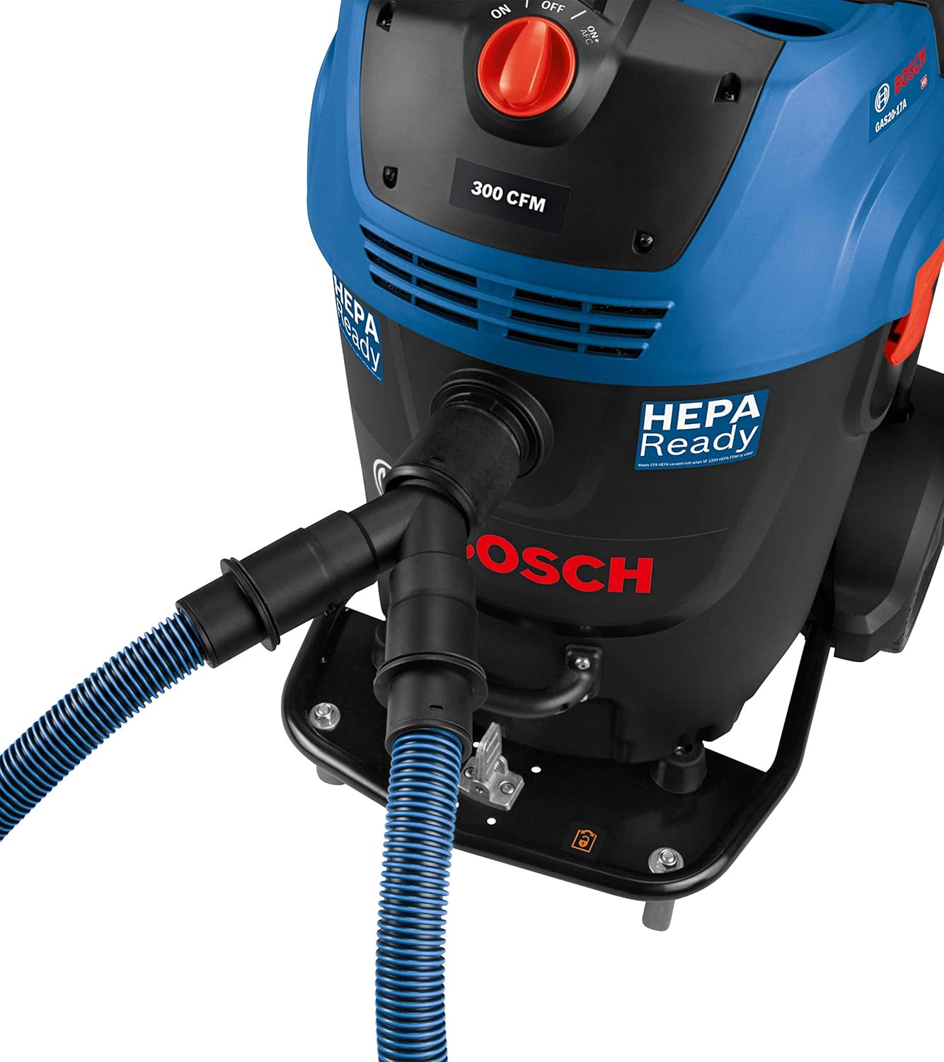 BOSCH GAS20-17AH 17-Gallon 300-CFM Dust Extractor with Auto Filter Clean and HEPA Filter - - 