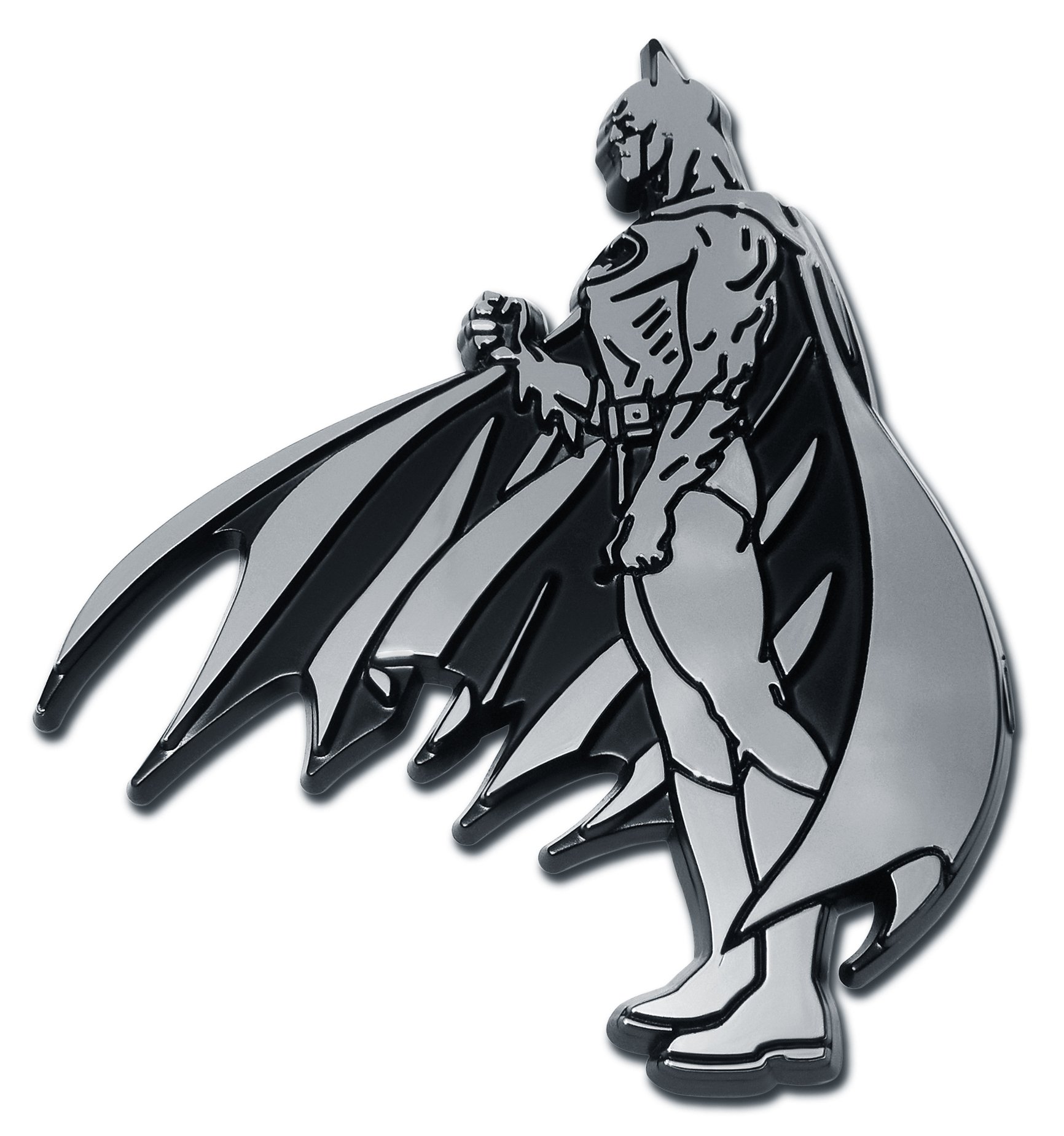 Elektroplate Officially Licensed DC Comics Vintage Batman Side Figurine Chrome Auto Emblem for Cars, Trucks, and All Auto | Universal Fit at 3.25