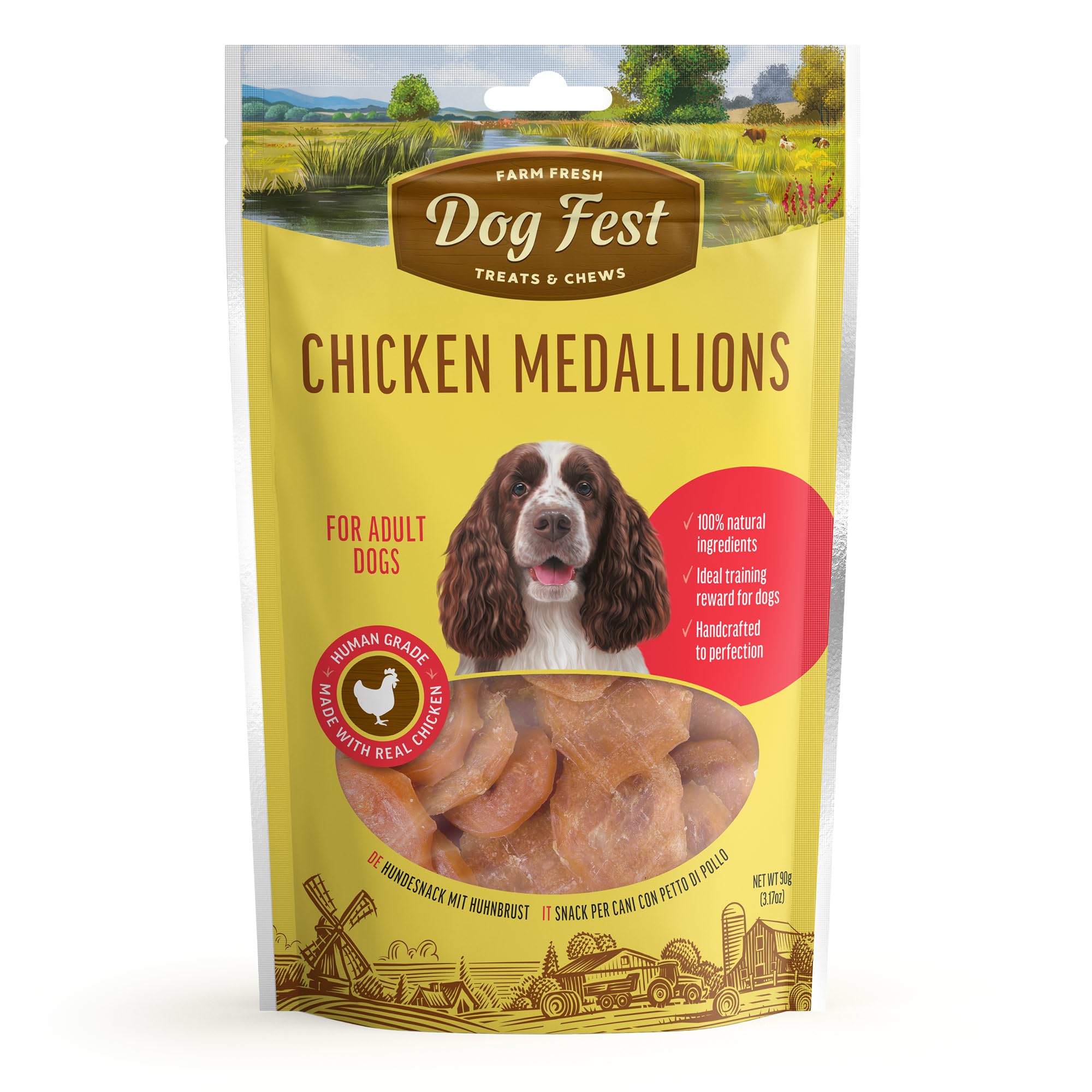 Dog Fest Premium Chicken Medallions, High Meat Content Natural Dog Training Treats for Adult Dogs - Image 2
