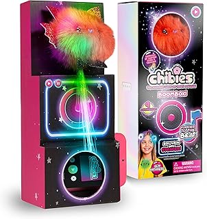 CHIBIES Boom Box - Roxie | Cute Fluffy Party Pets That Flash to The Beat of Music | Interactive Animal Soft Toy Characters