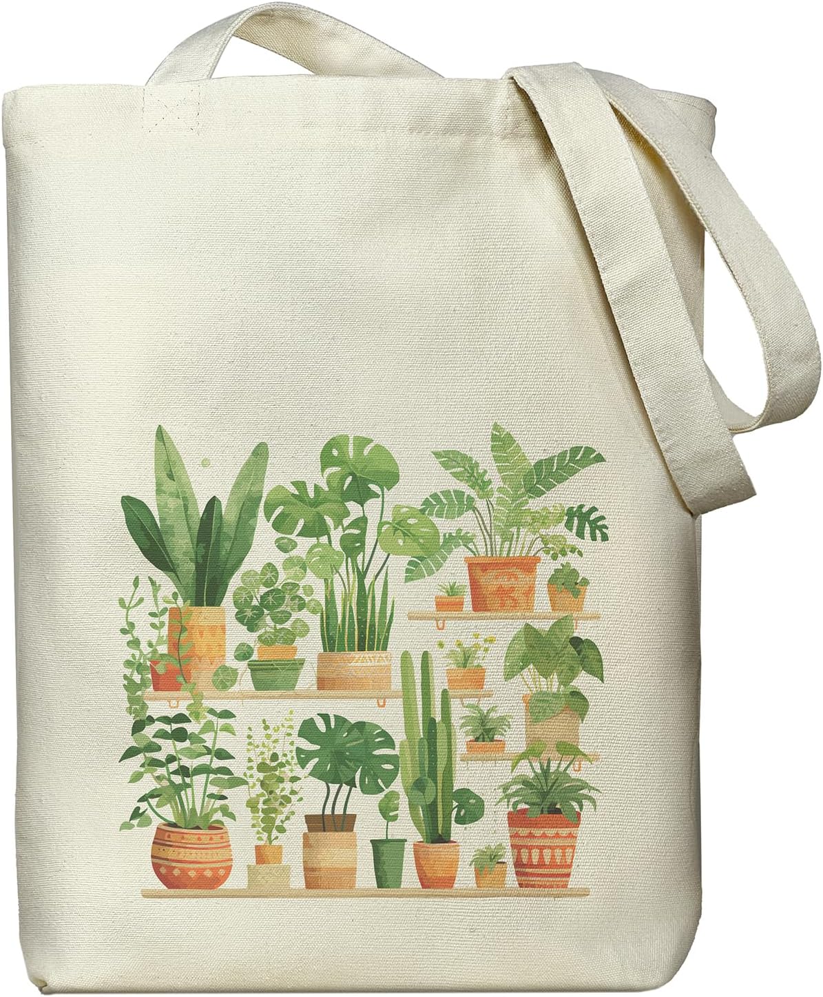 Product image of Canvas Tote Bag for Women, Tote Bag with Zipper Inner Pocket, Zippered Canvas Bag for Shopping Work Grocery Everyday