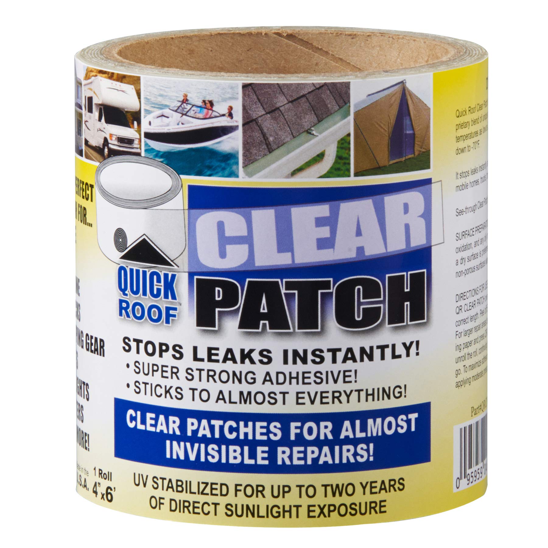 Cofair Products QRCP46 Quick Roof Clear Patch - 4" x 6"