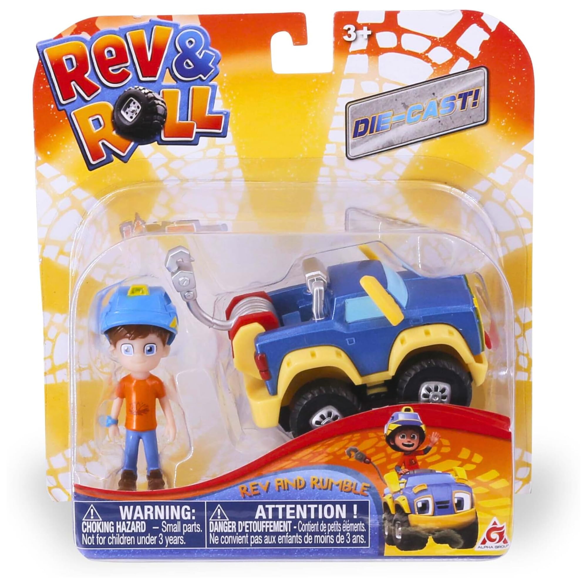 Diecast Vehicle & Figure Set - Rev and Rumble
