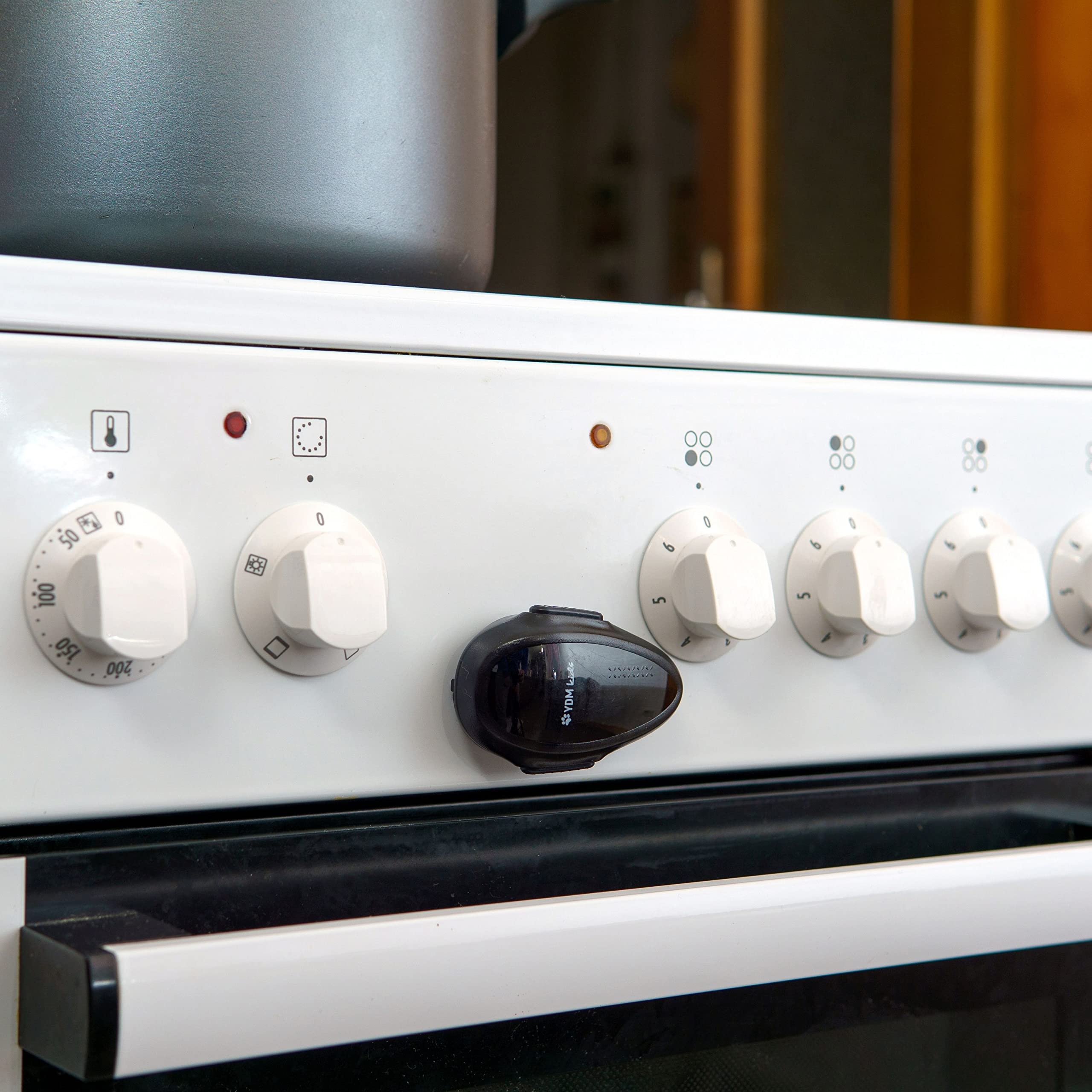 Verrous de Sécurité pour le Four, 2 pièces, Noire, Sécurité des Enfants dans la Cuisine, Verrous adhésifs résistants à la Chaleur, Bloque Four pour Enfants, Bébé, pour le Lave-linge et le Micro-ondes