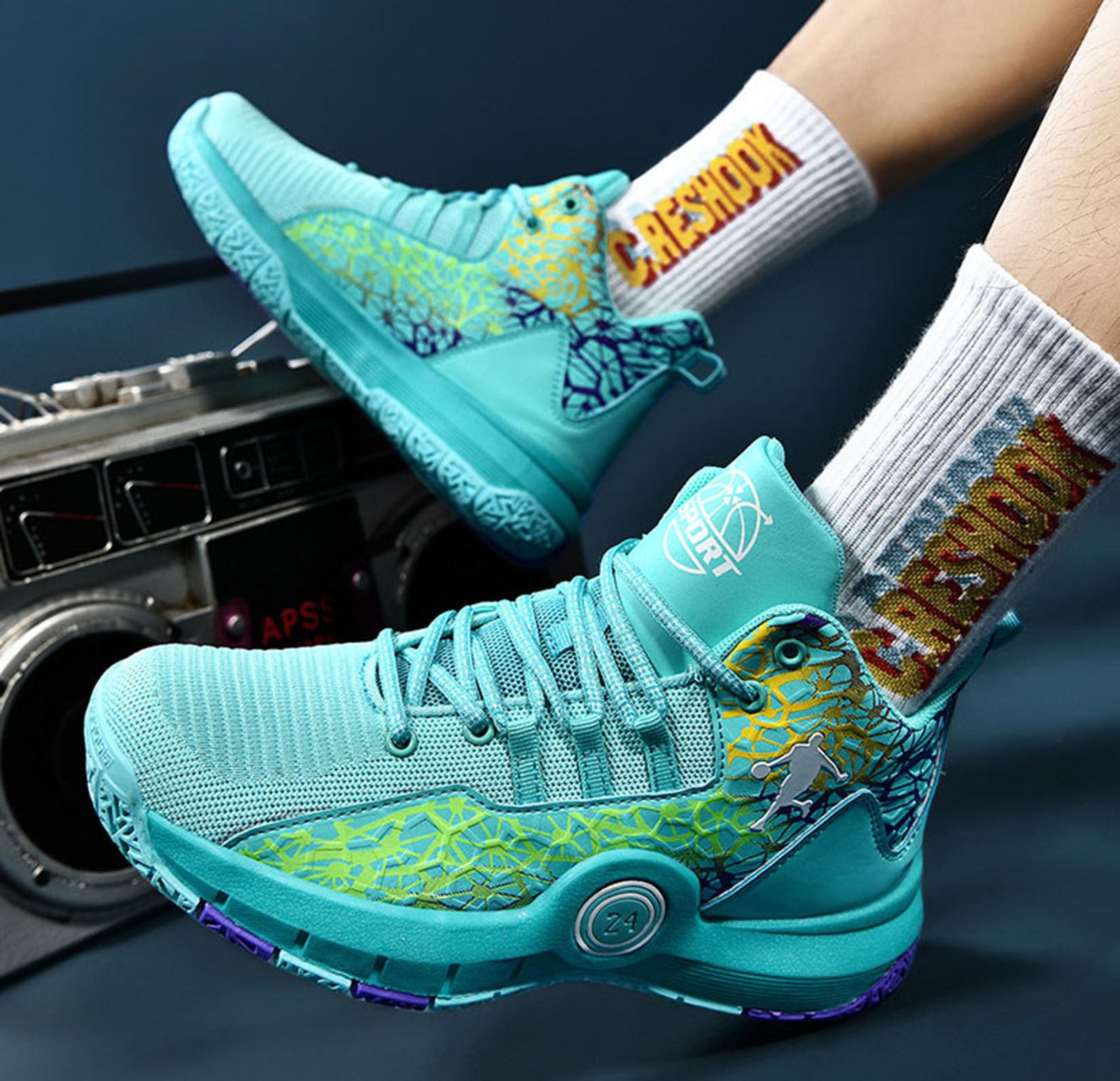 Chłopięce Buty Do Koszykówki Męskie Buty Sportowe Dziewczęce Miękkie I Oddychające Wewnętrzne Buty Sportowe Outdoor Buty Do Biegania(36 EU, Z01)