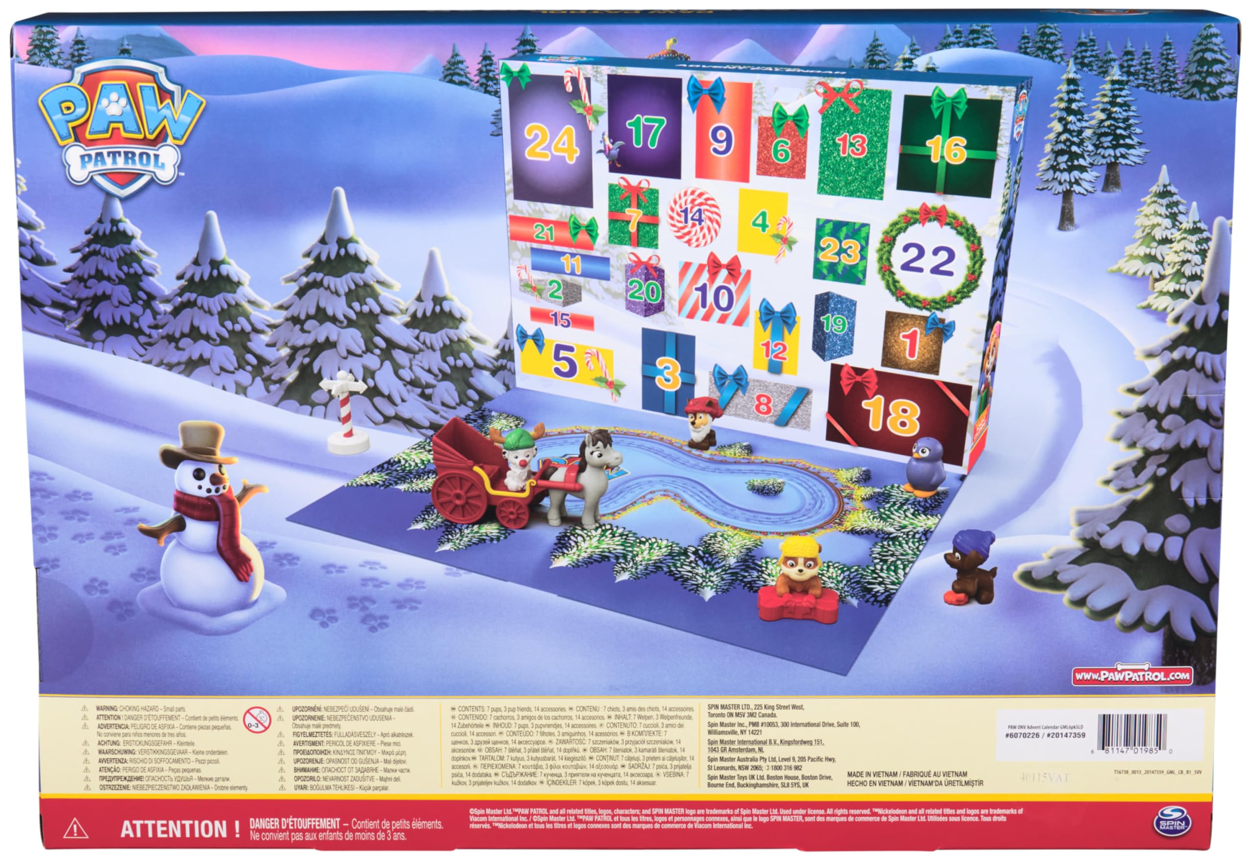 Paw Patrol Patrulla Canina - Calendario DE ADVIENTO 2024 Figuras, Accesorios Y Juguetes - Juegos Infantiles - 6070226 - Juguetes Niños 3 años +