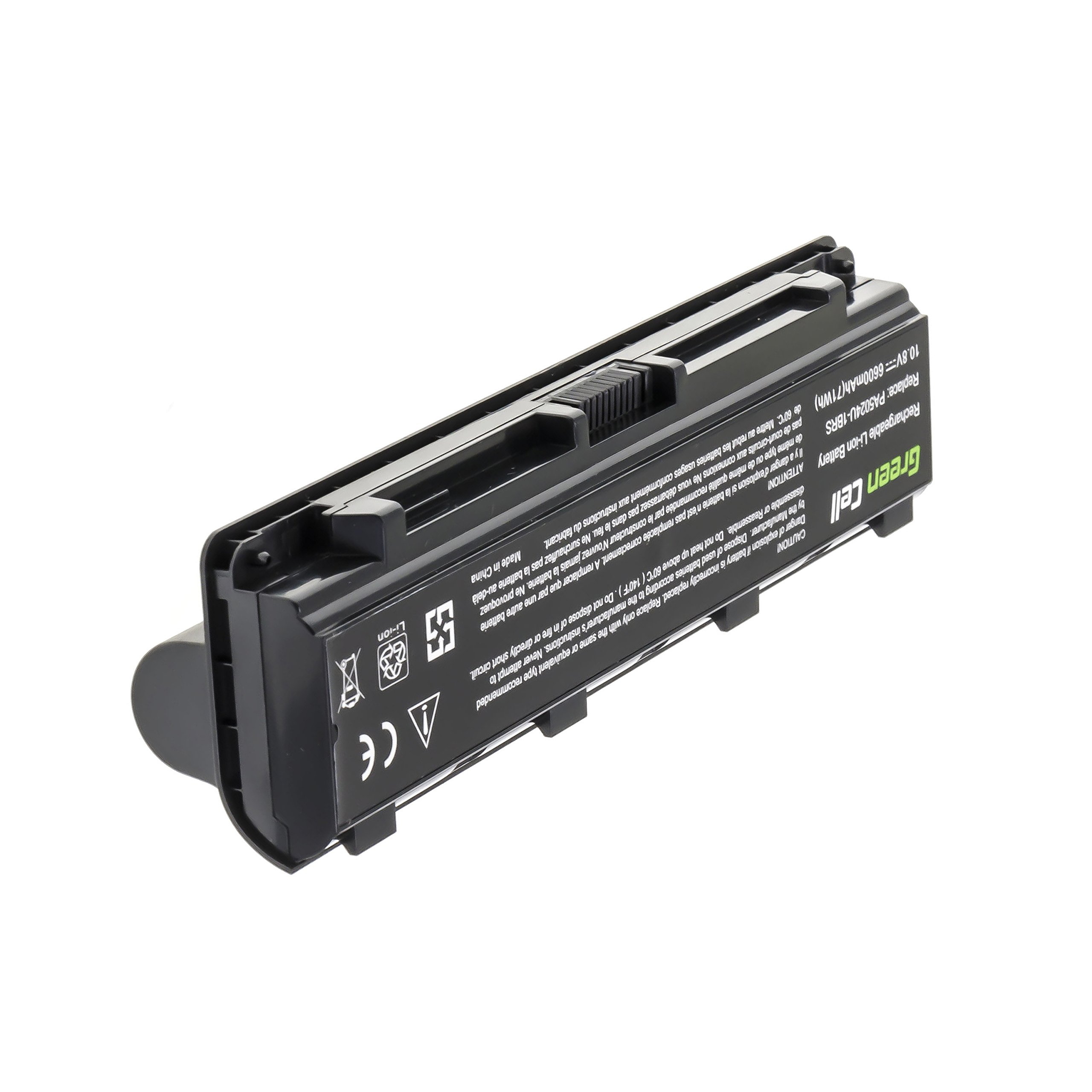 Green Cell® Extended Serie PA5024U-1BRS Batería para Toshiba Satellite C850 C850D C855 C870 L850 L855 L870 Ordenador (9 Celdas 6600mAh 10.8V Negro)